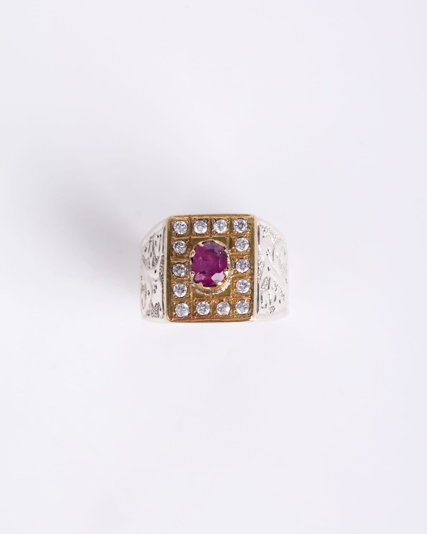 Jackdelak Ruby Men’s Silver Ring