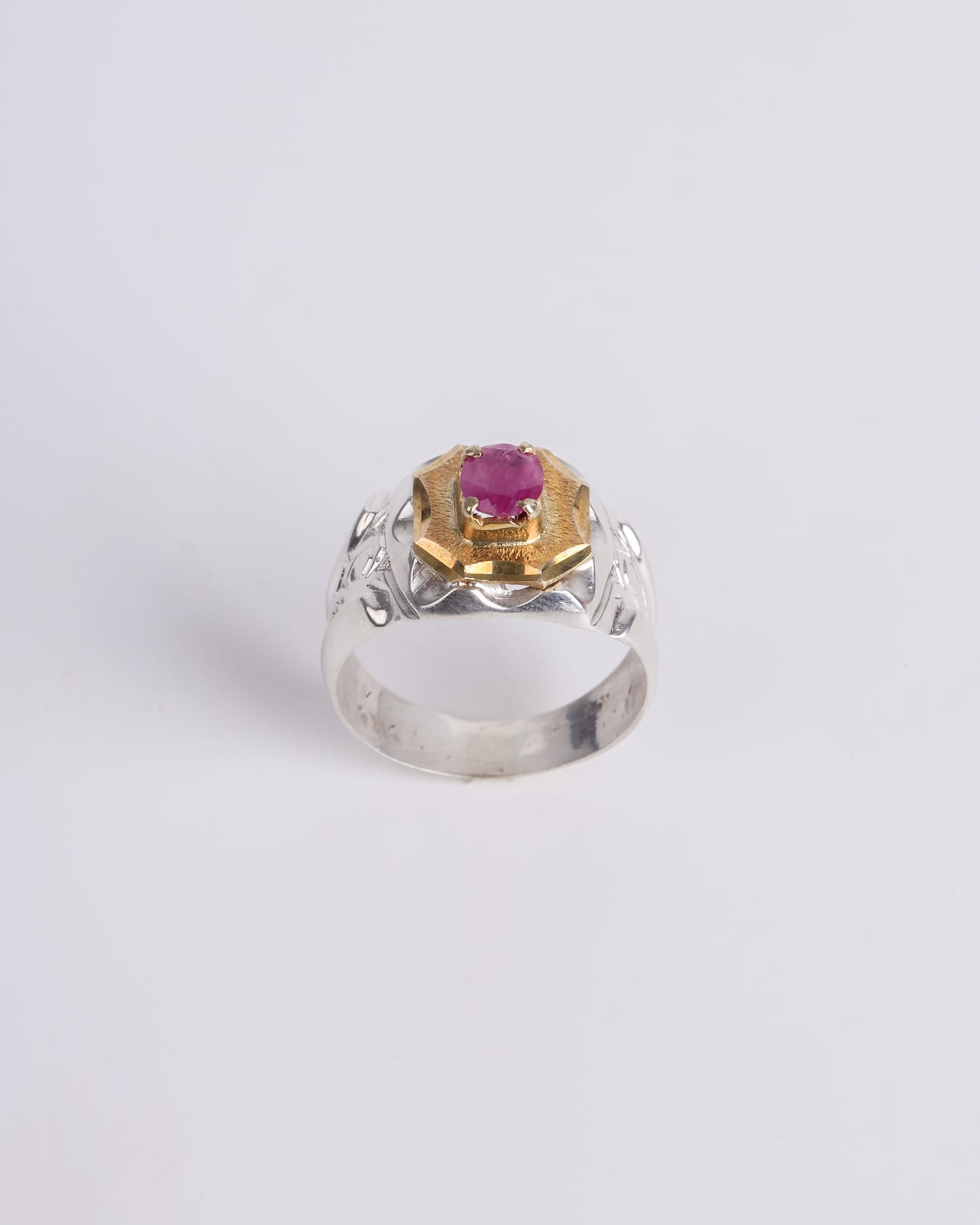 925 Sterling Silver Men’s Ruby Ring