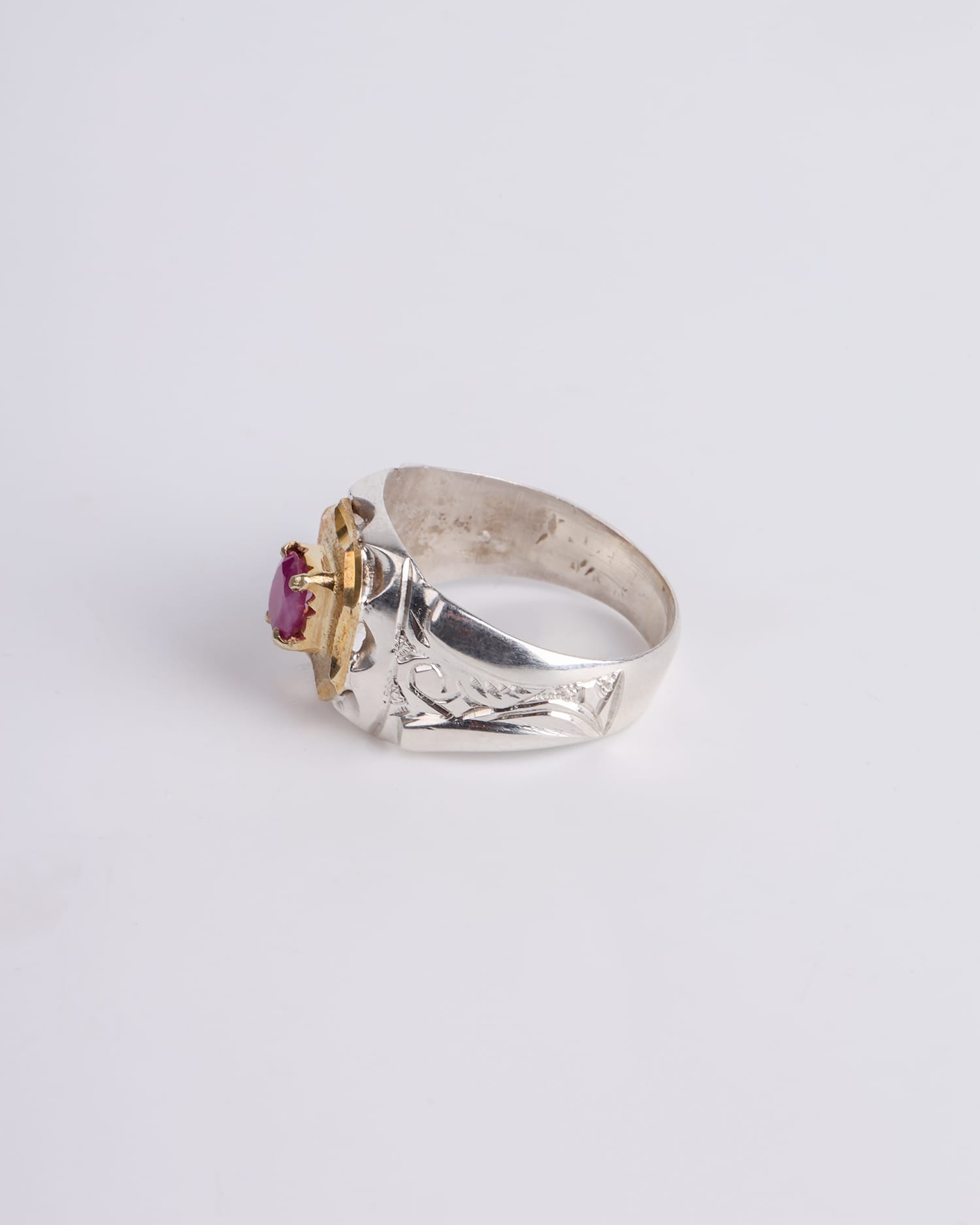 925 Sterling Silver Men’s Ruby Ring