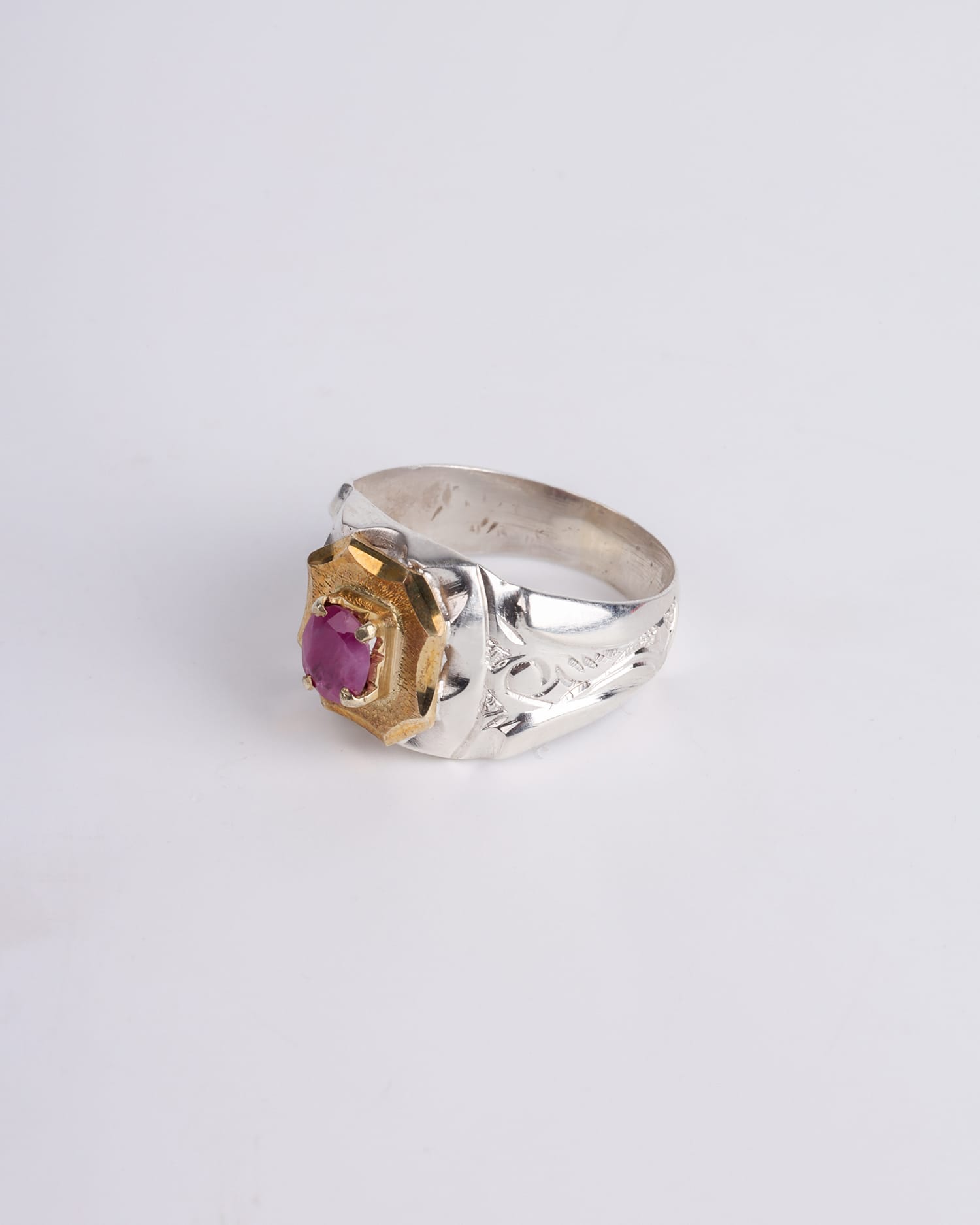 925 Sterling Silver Men’s Ruby Ring