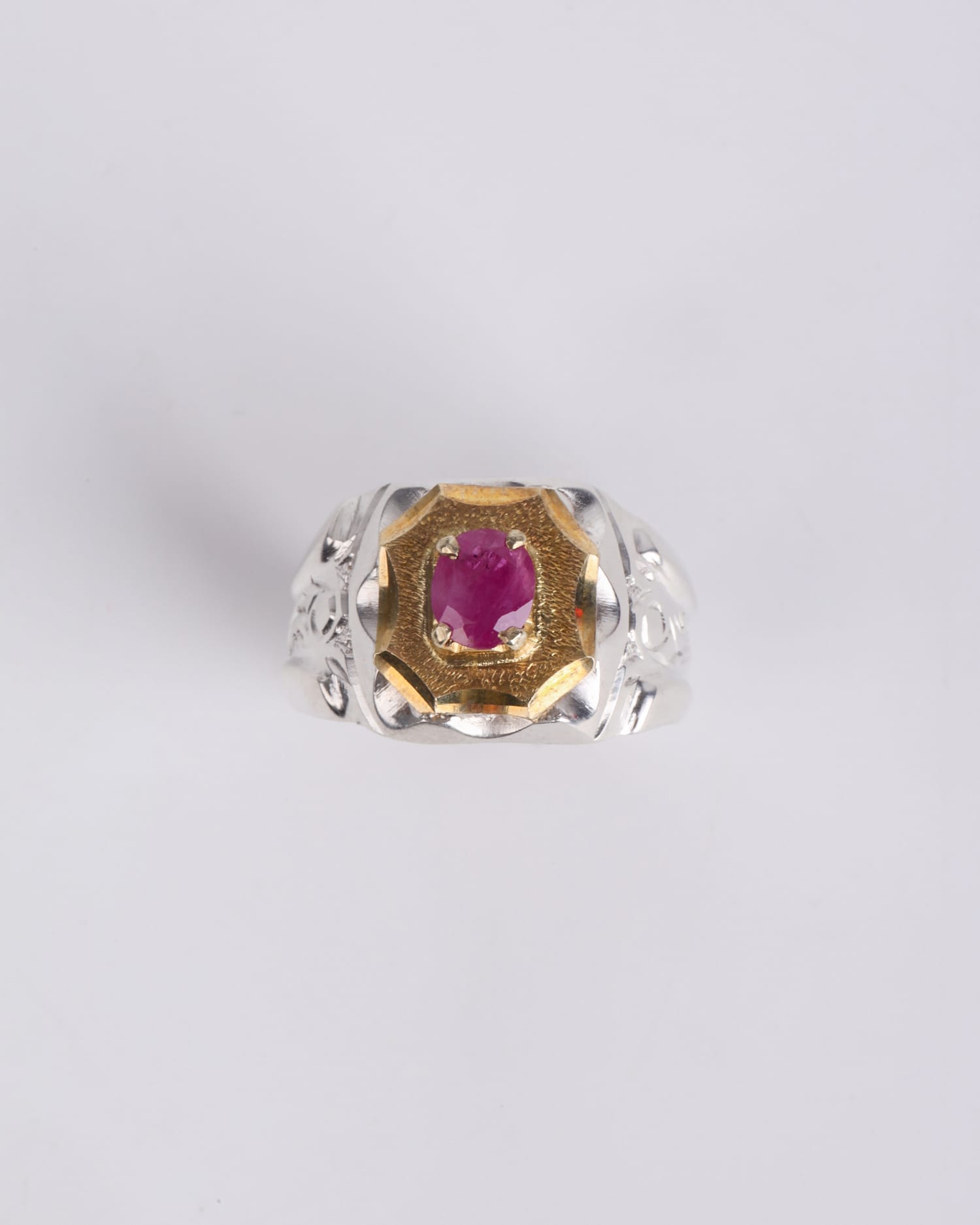 925 Sterling Silver Men’s Ruby Ring