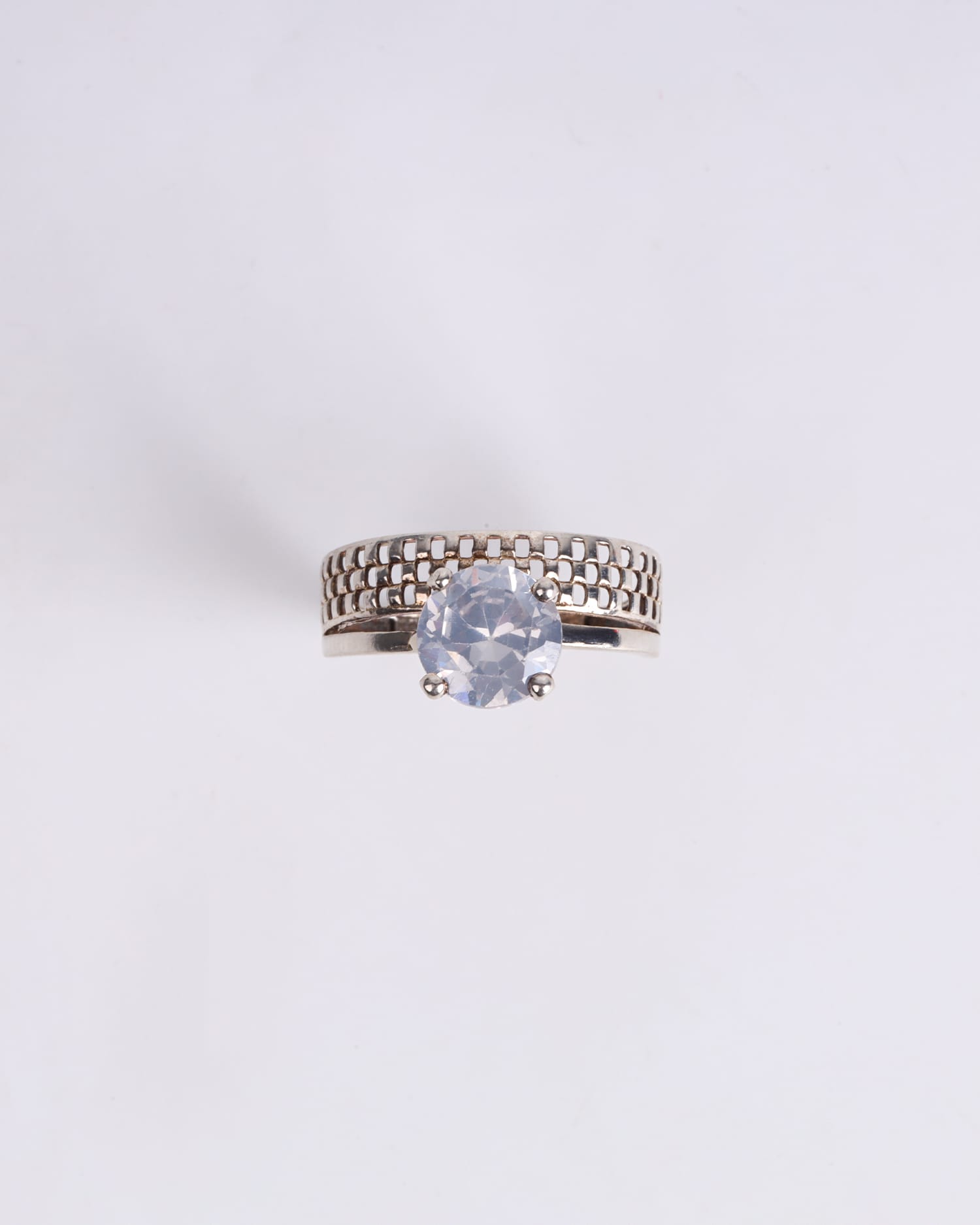 925 Sterling Silver Ruby Engagement Ring