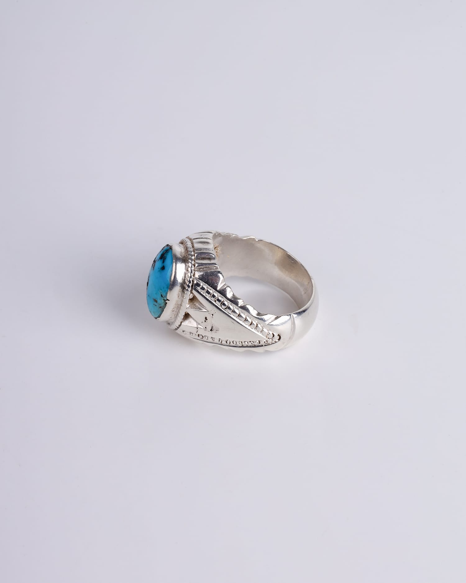Men's Turquoise Nishapuri Ring with 925 Sterling Silver