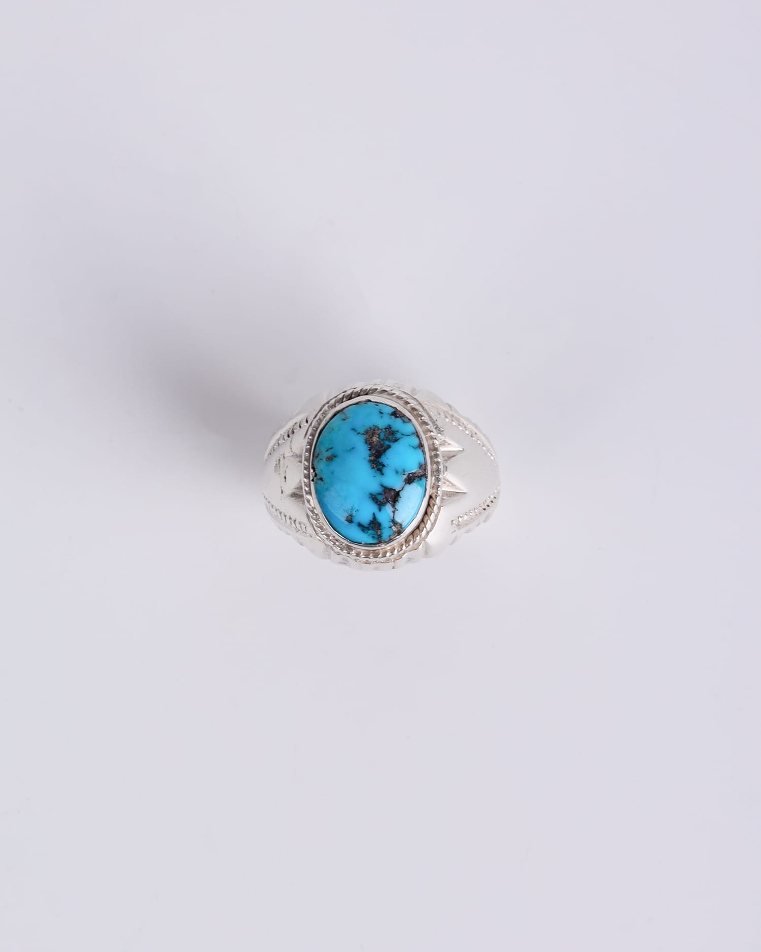 Men's Turquoise Nishapuri Ring with 925 Sterling Silver