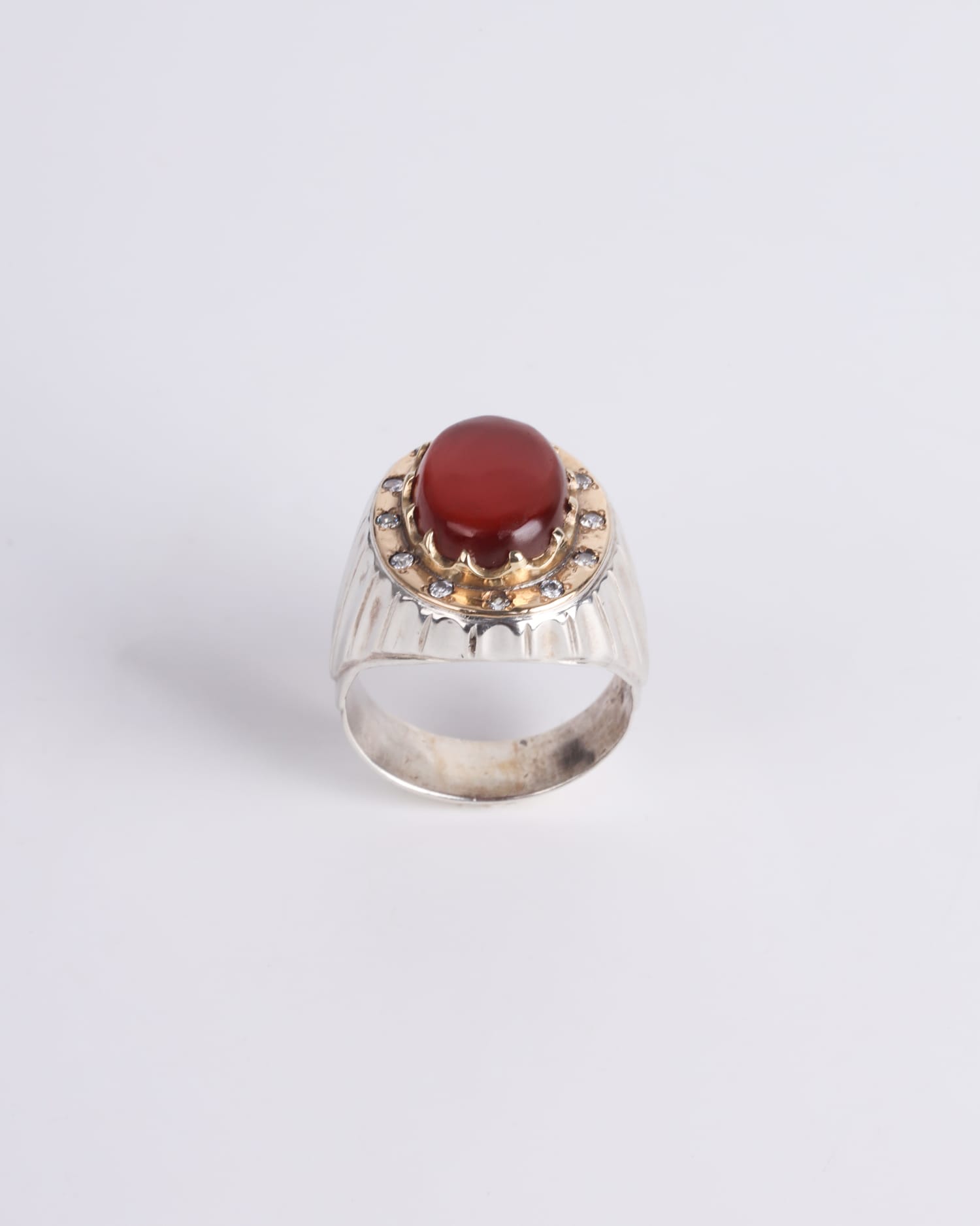 Men's Red Agate Ring