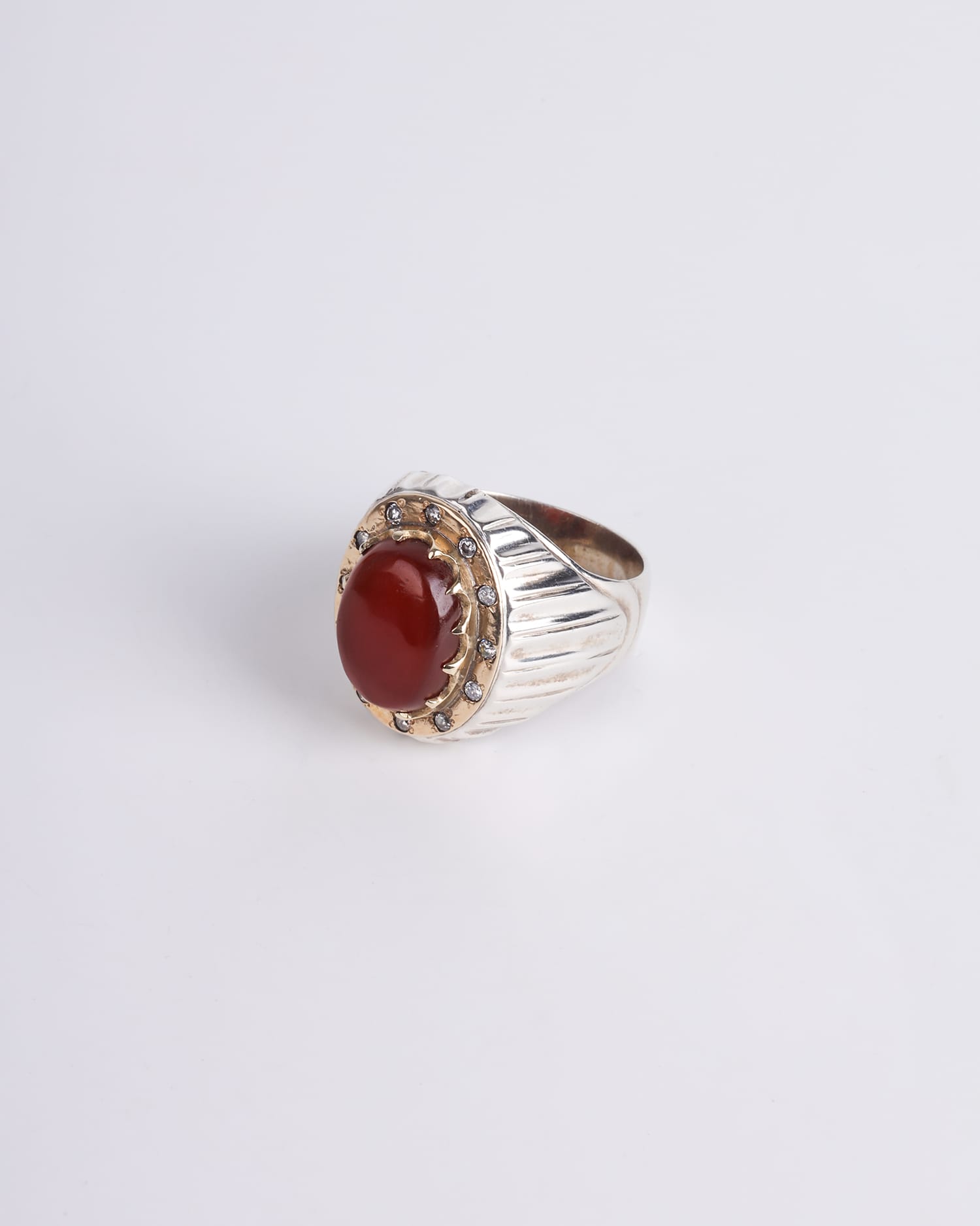 Men's Red Agate Ring