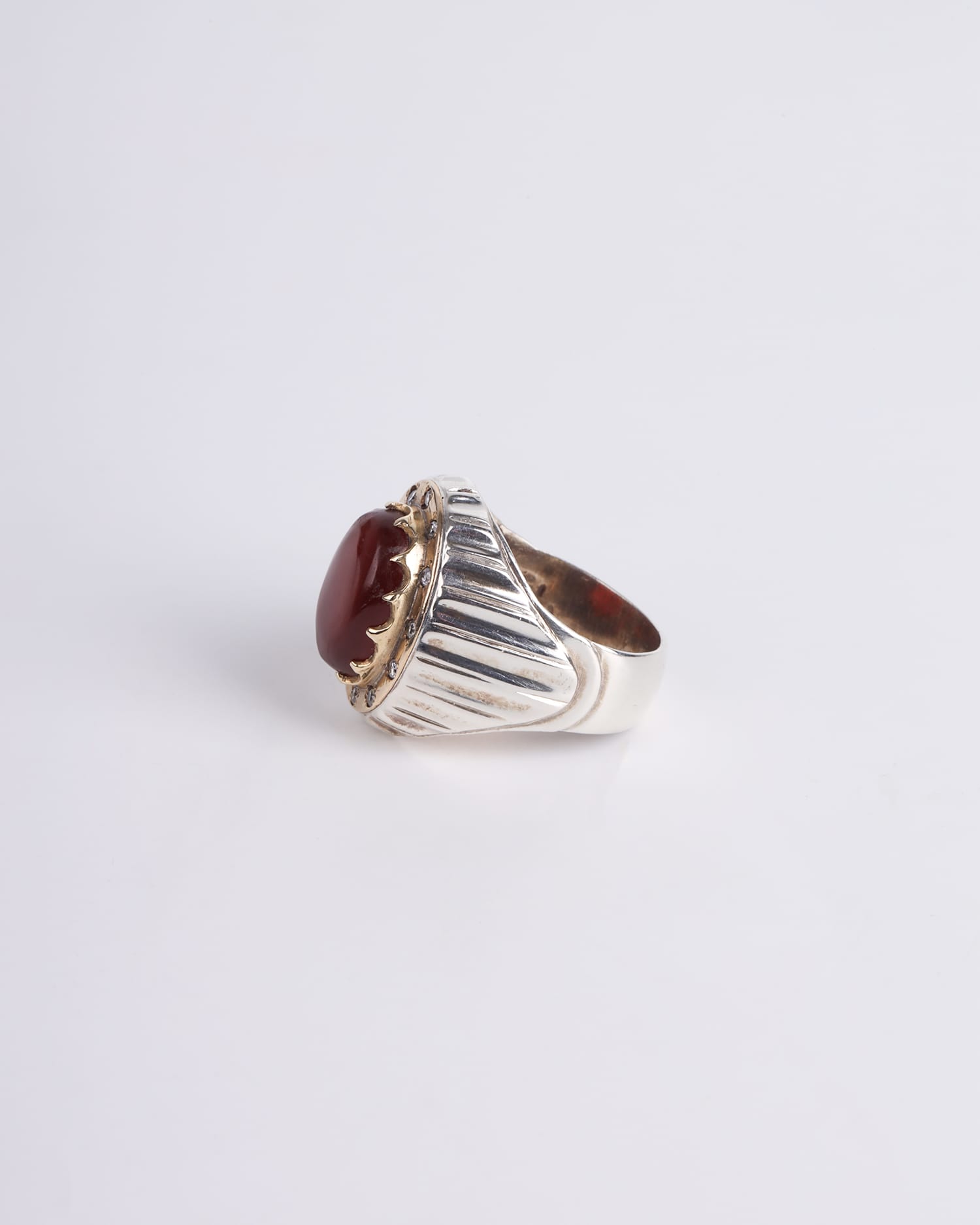 Men's Red Agate Ring