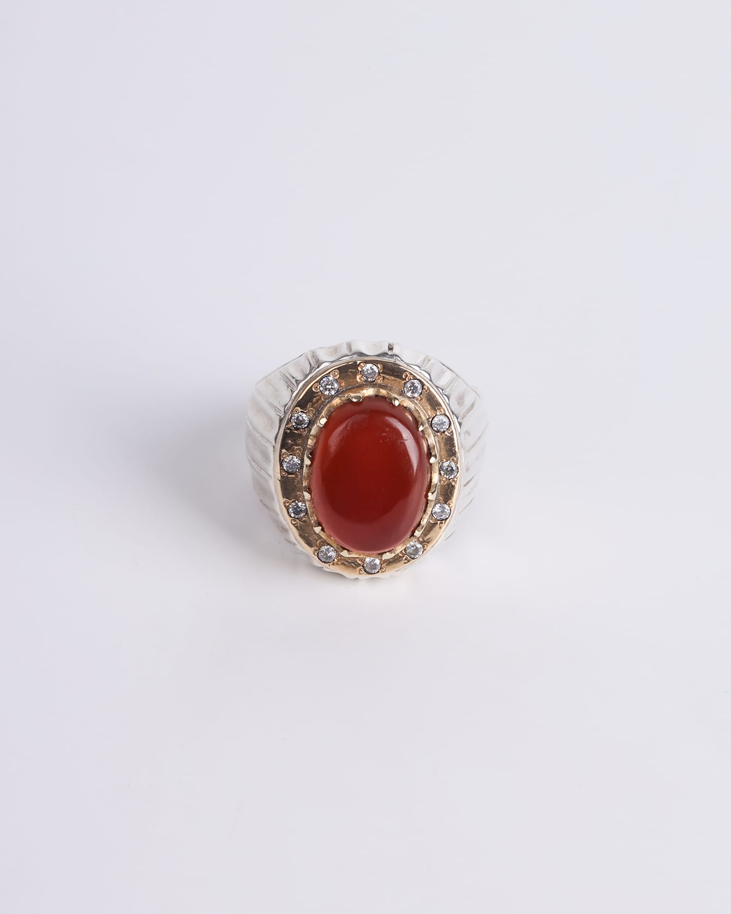 Men's Red Agate Ring