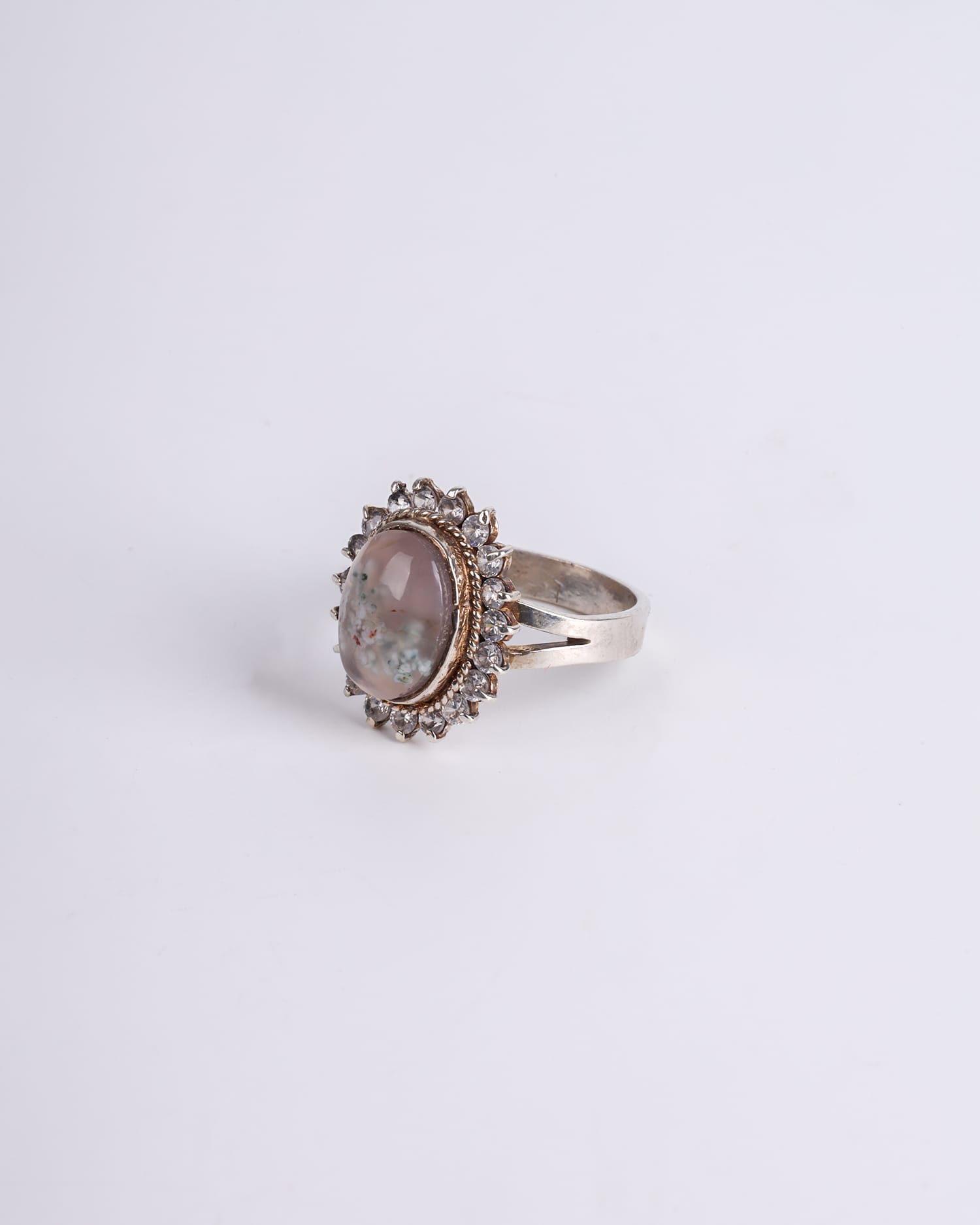 Women's Flower Agate Ring