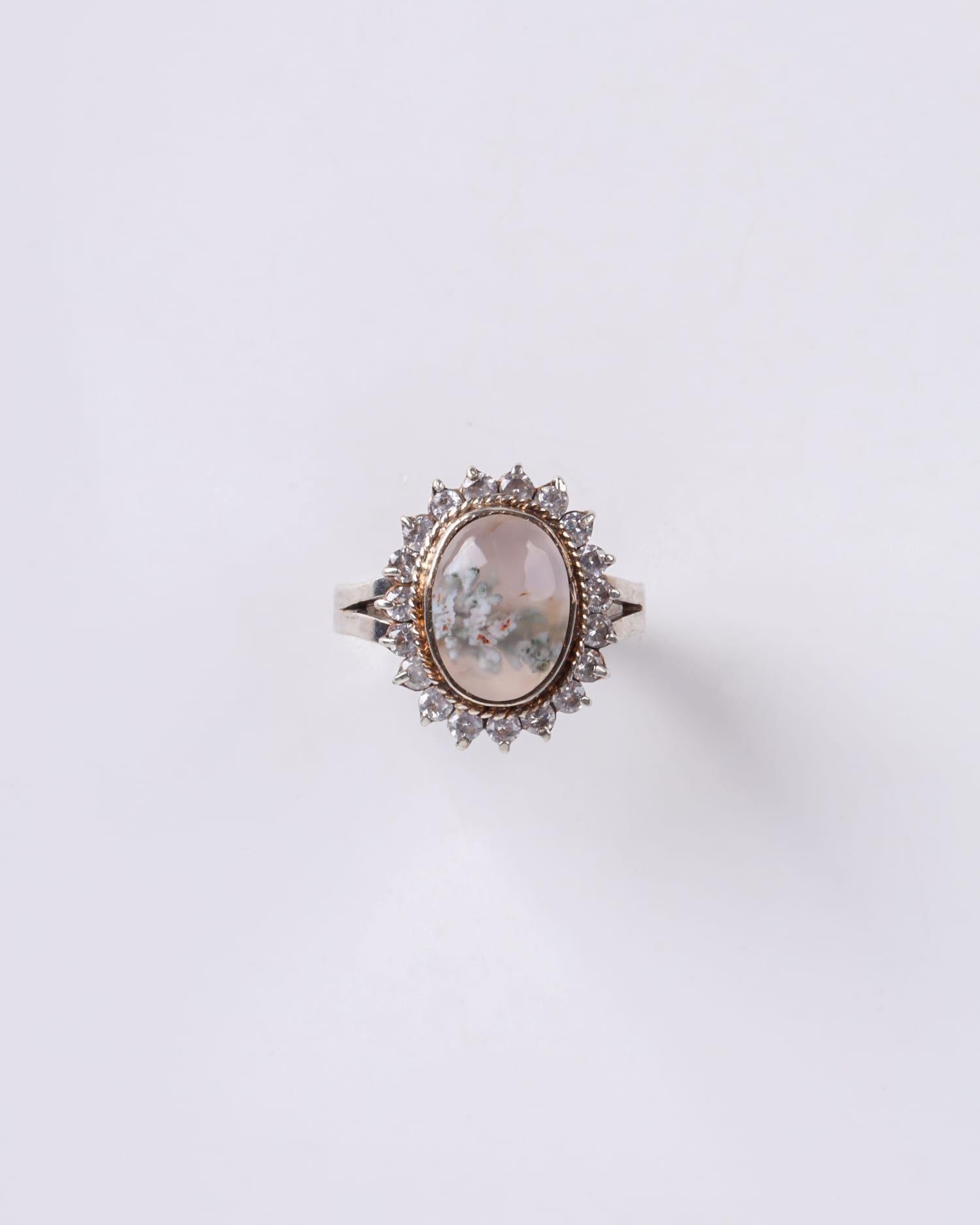 Women's Flower Agate Ring