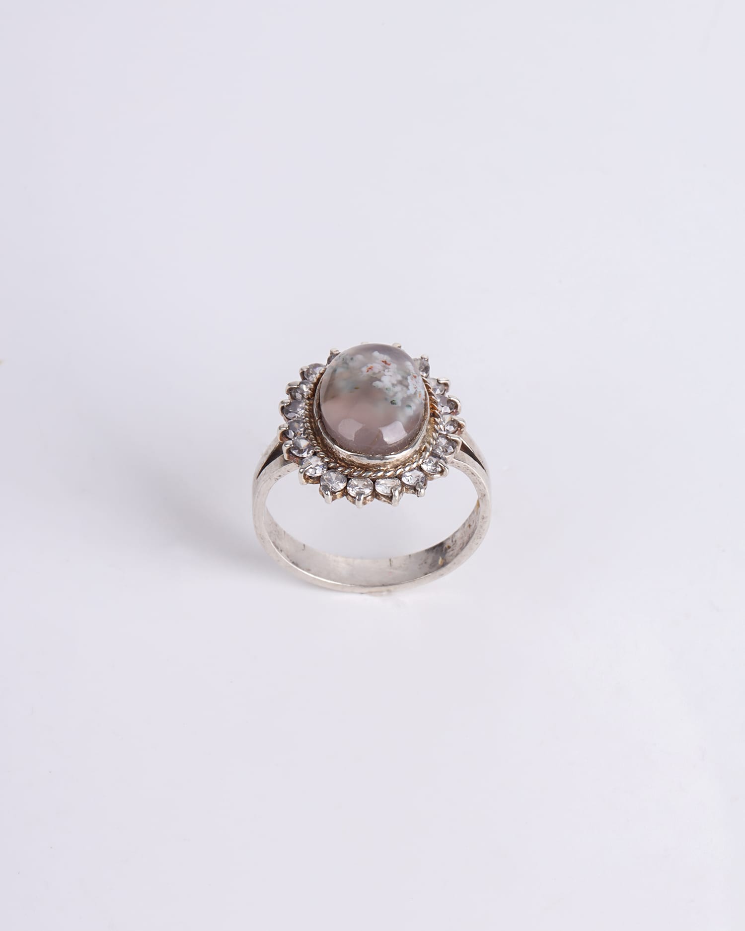 Women's Flower Agate Ring