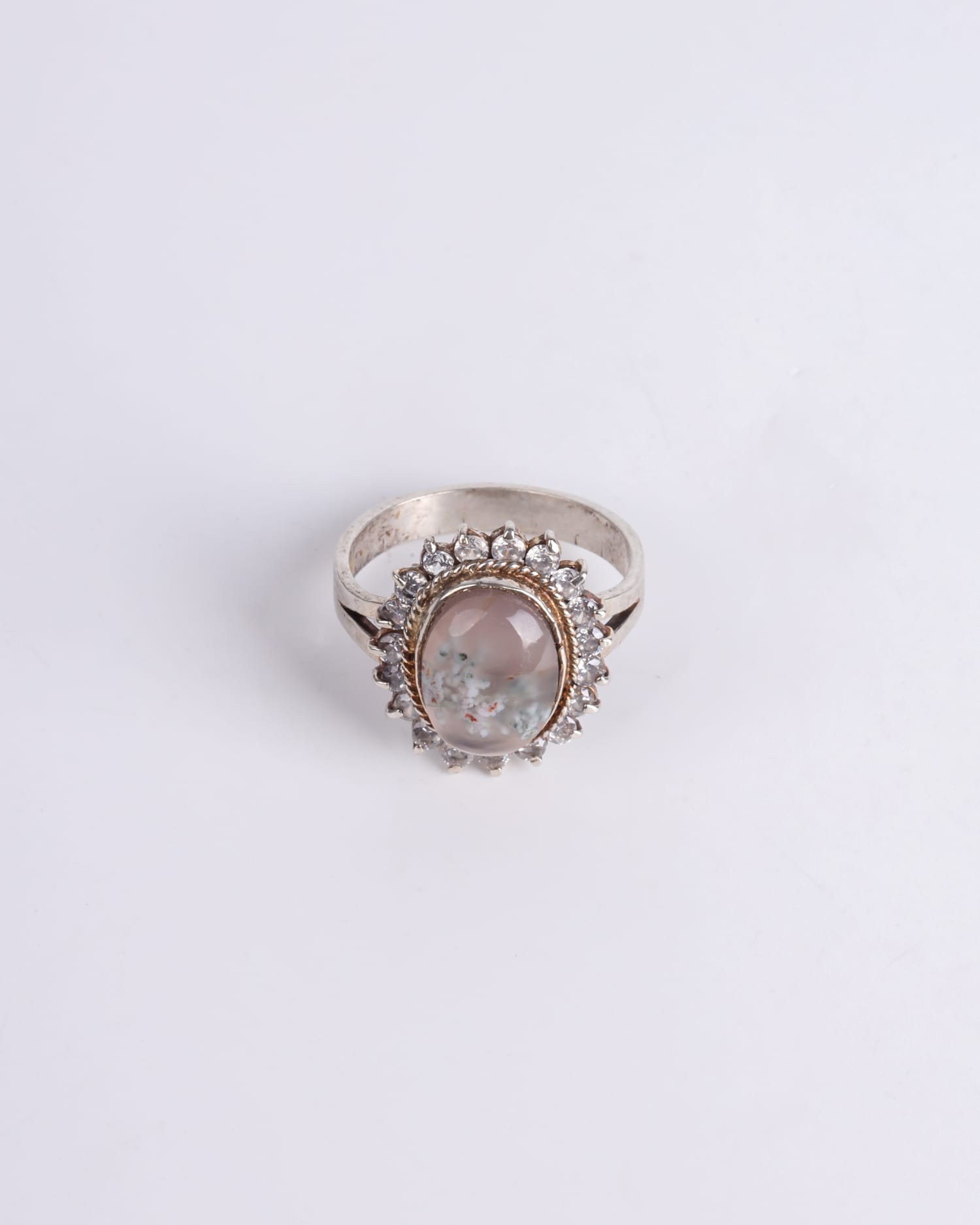 Women's Flower Agate Ring