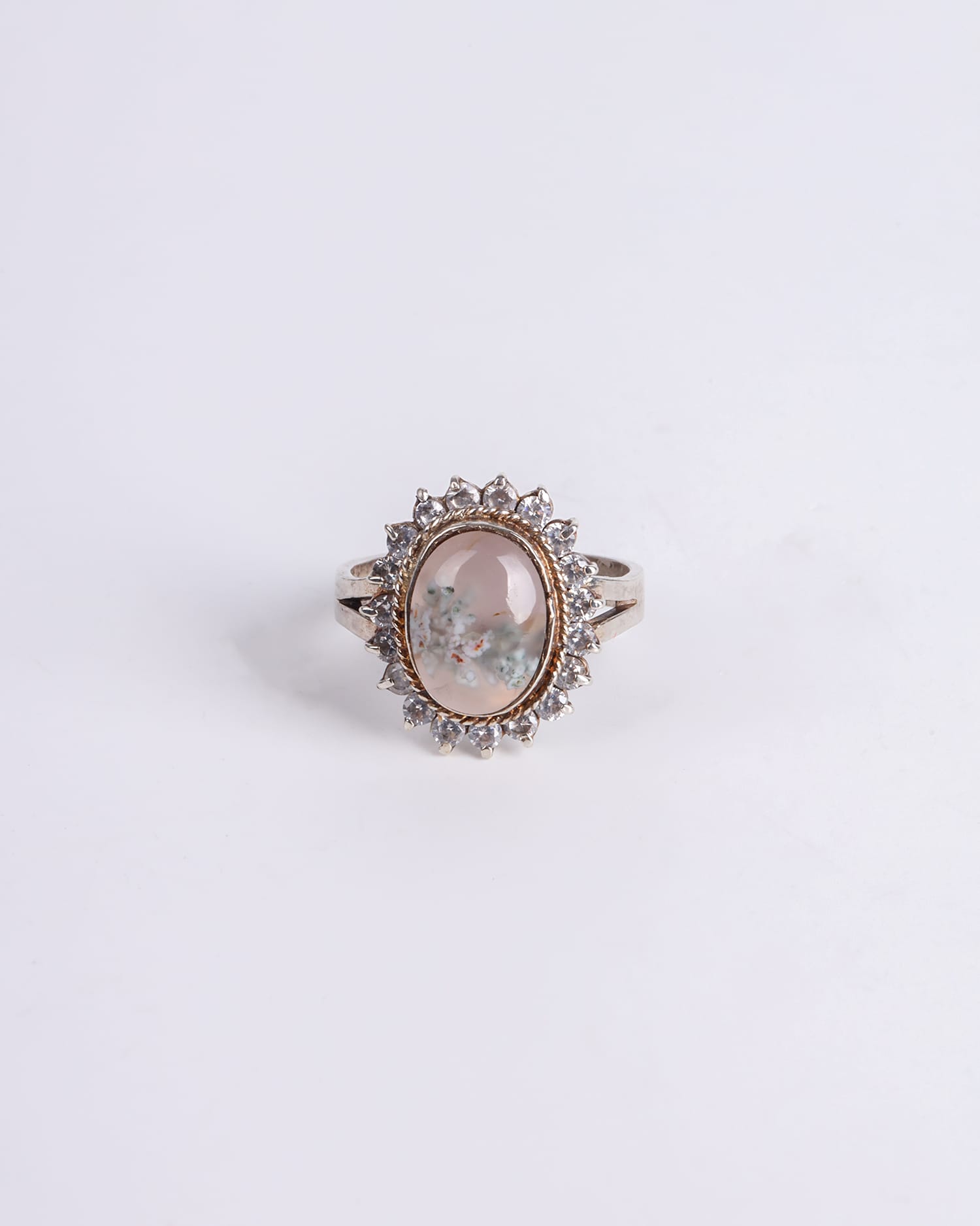 Women's Flower Agate Ring