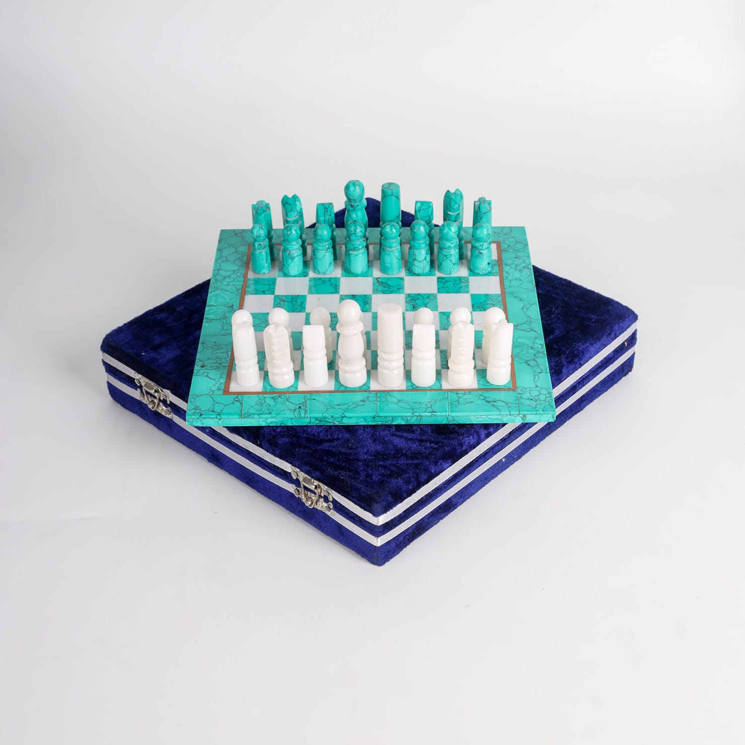 Handcrafted Chess Set Luxury Board with Box