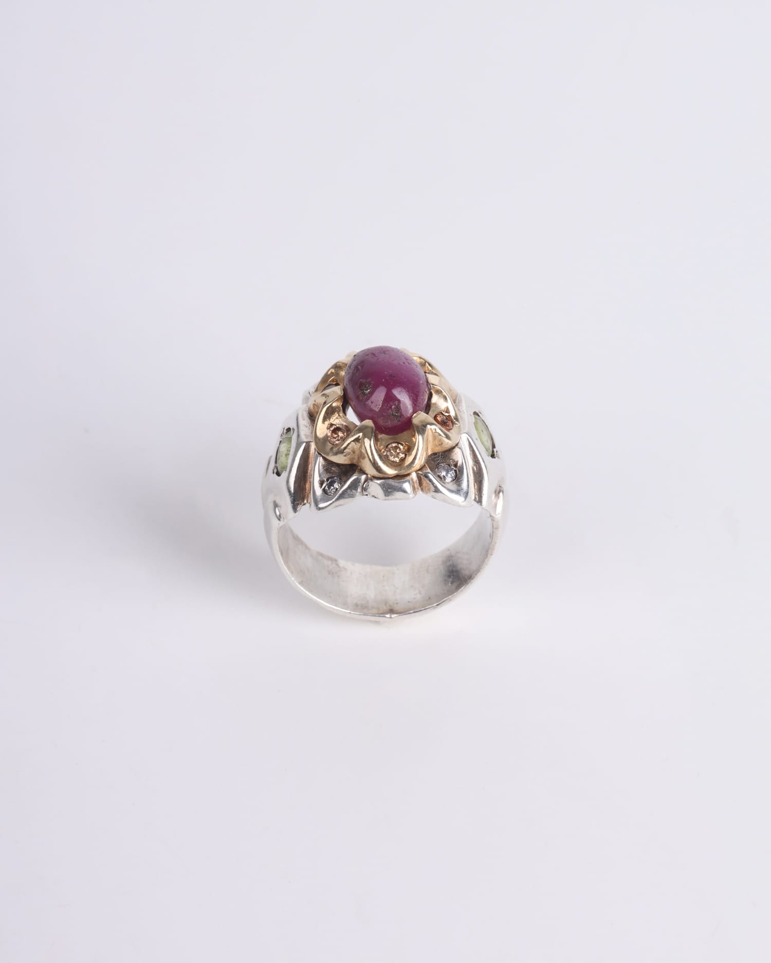 Handmade Red Agate 925 Sterling Silver Men's Ring