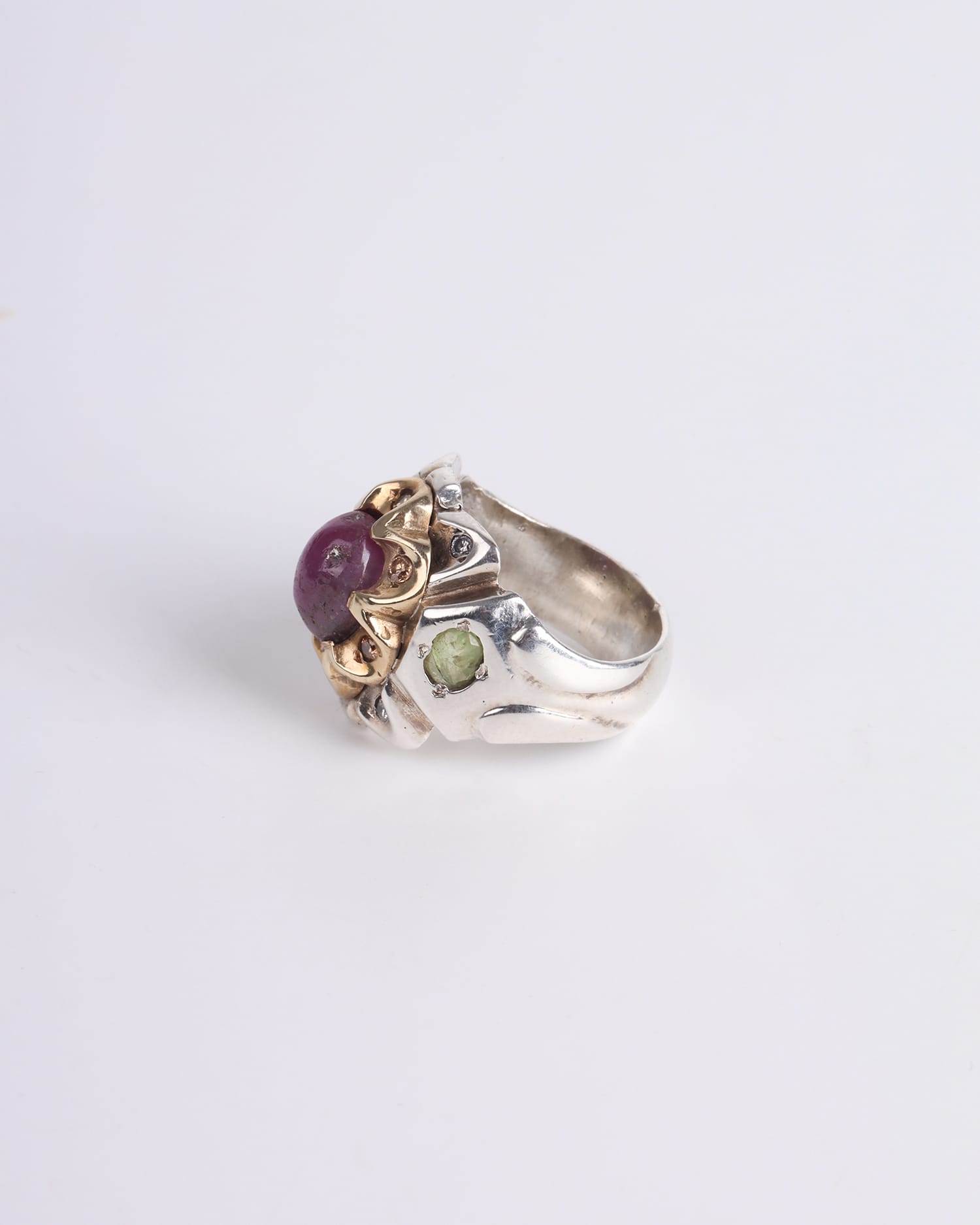 Handmade Red Agate 925 Sterling Silver Men's Ring