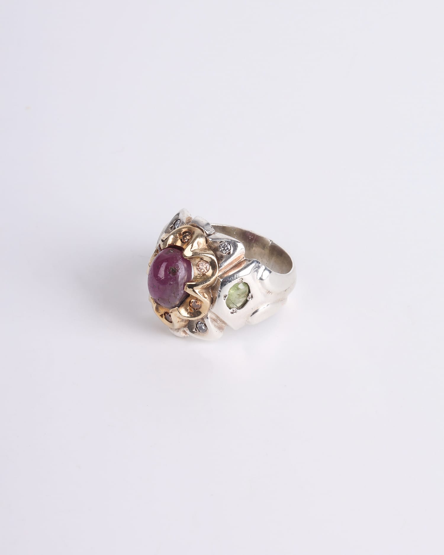 Handmade Red Agate 925 Sterling Silver Men's Ring