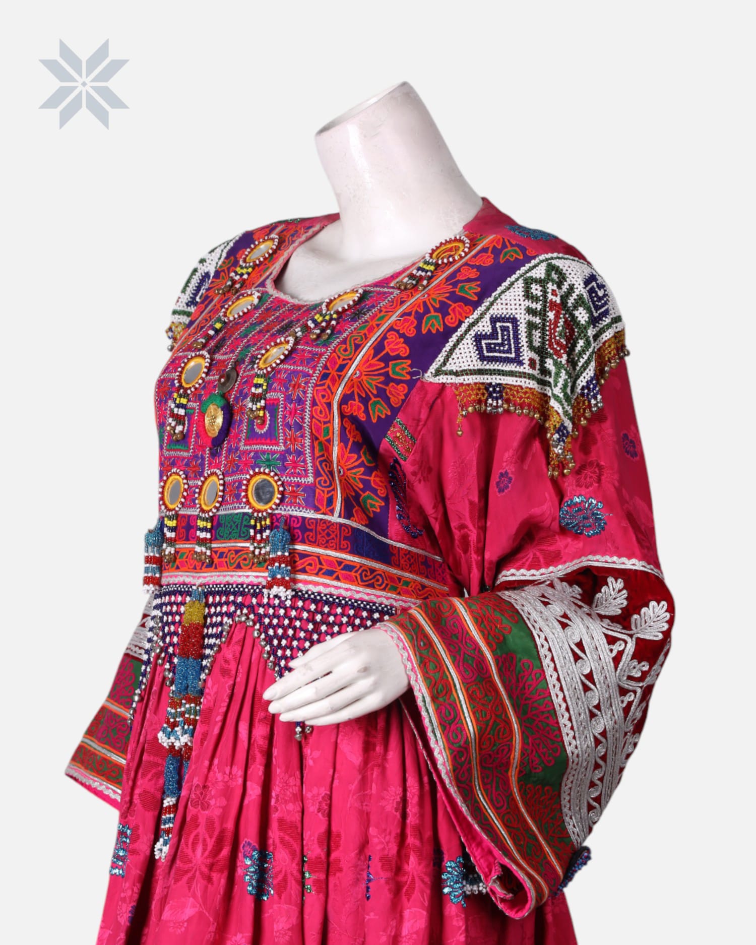 Gand Afghani Dress Charmah Dozi Traditional Kandahari Collar