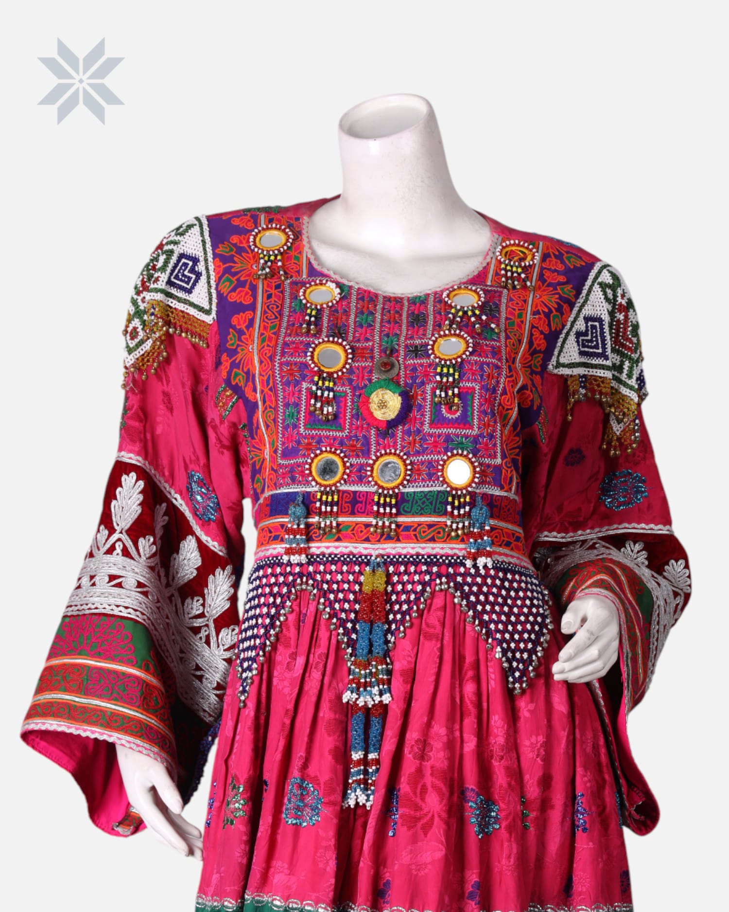 Gand Afghani Dress Charmah Dozi Traditional Kandahari Collar