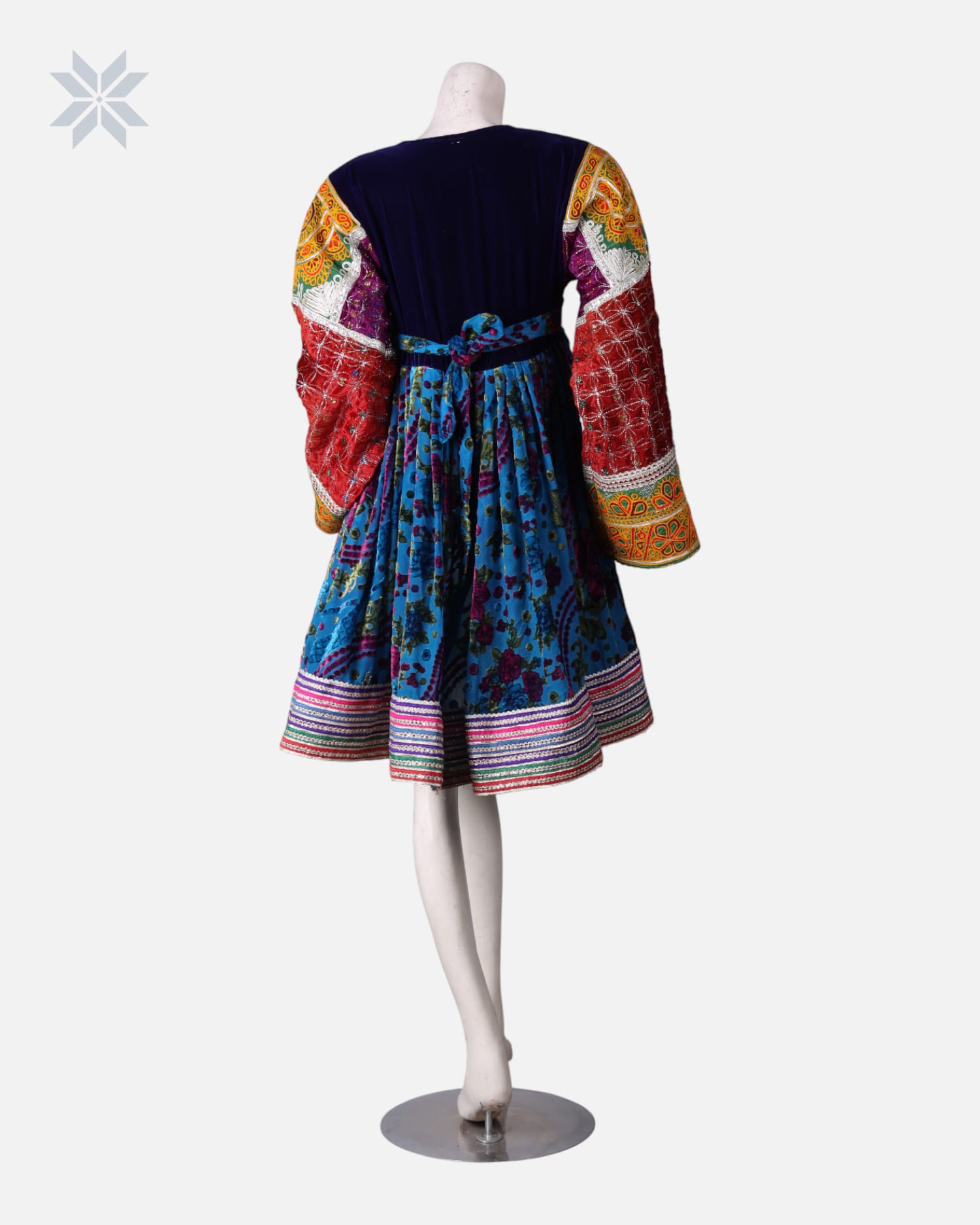 Handmade Afghan Traditional Multicolor Dress