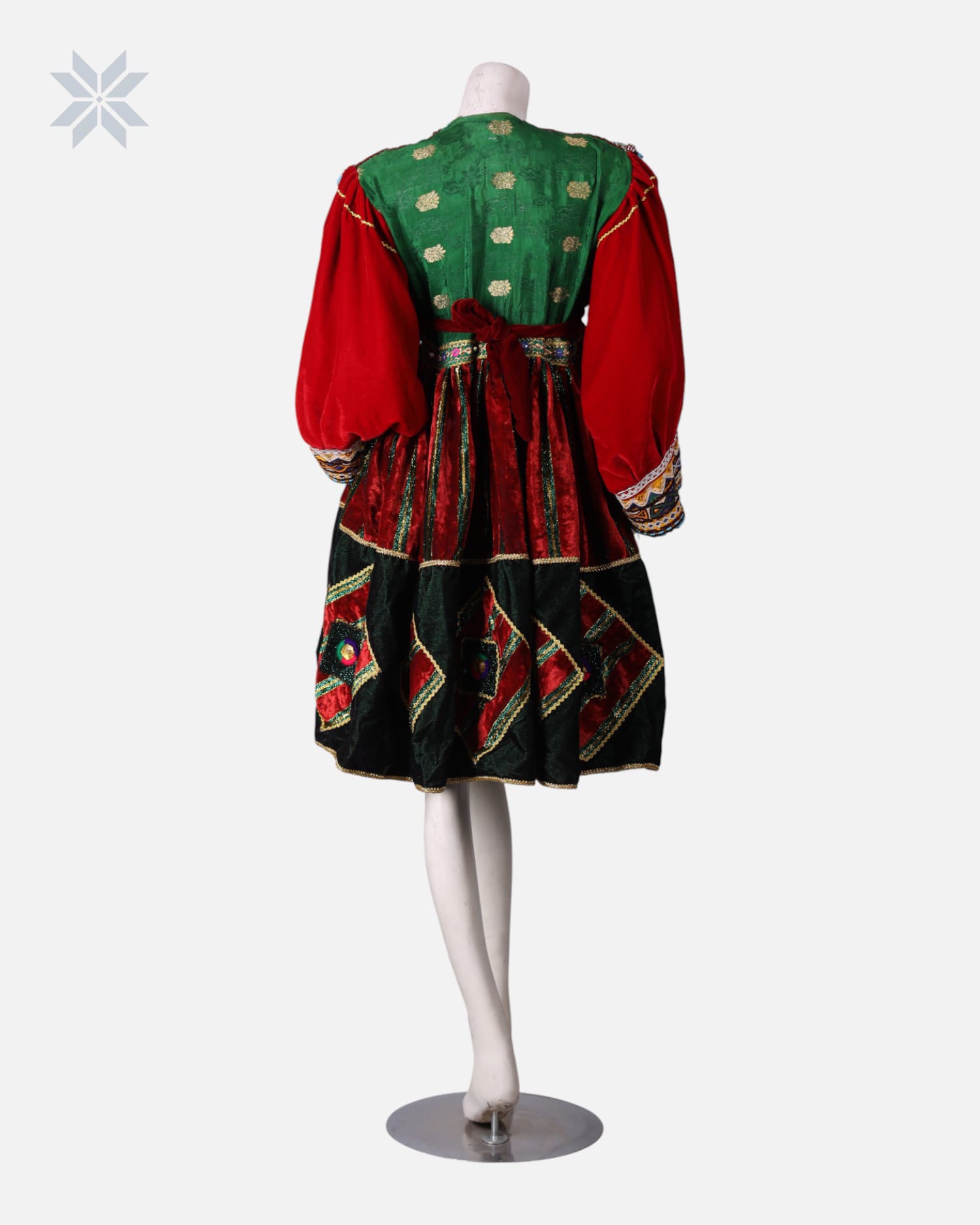 Traditional Afghan Ghand Dress with Handcrafted Embroidery