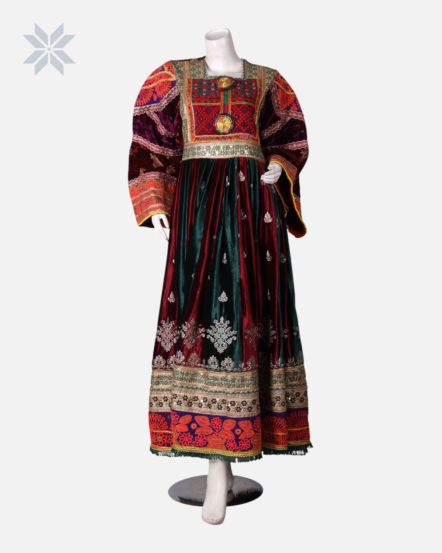 Handmade Ghand Afghani Velvet Dress