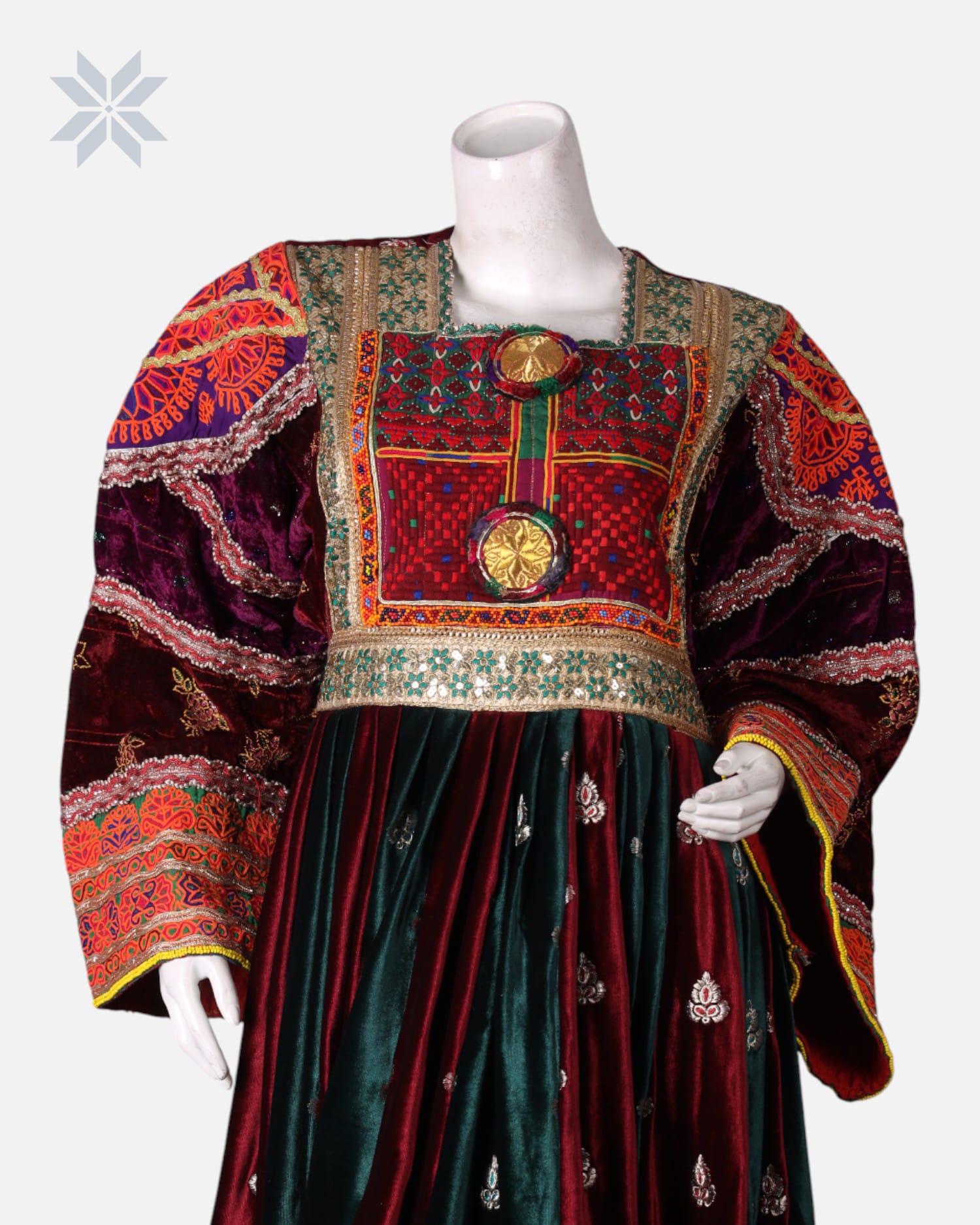Handmade Ghand Afghani Velvet Dress