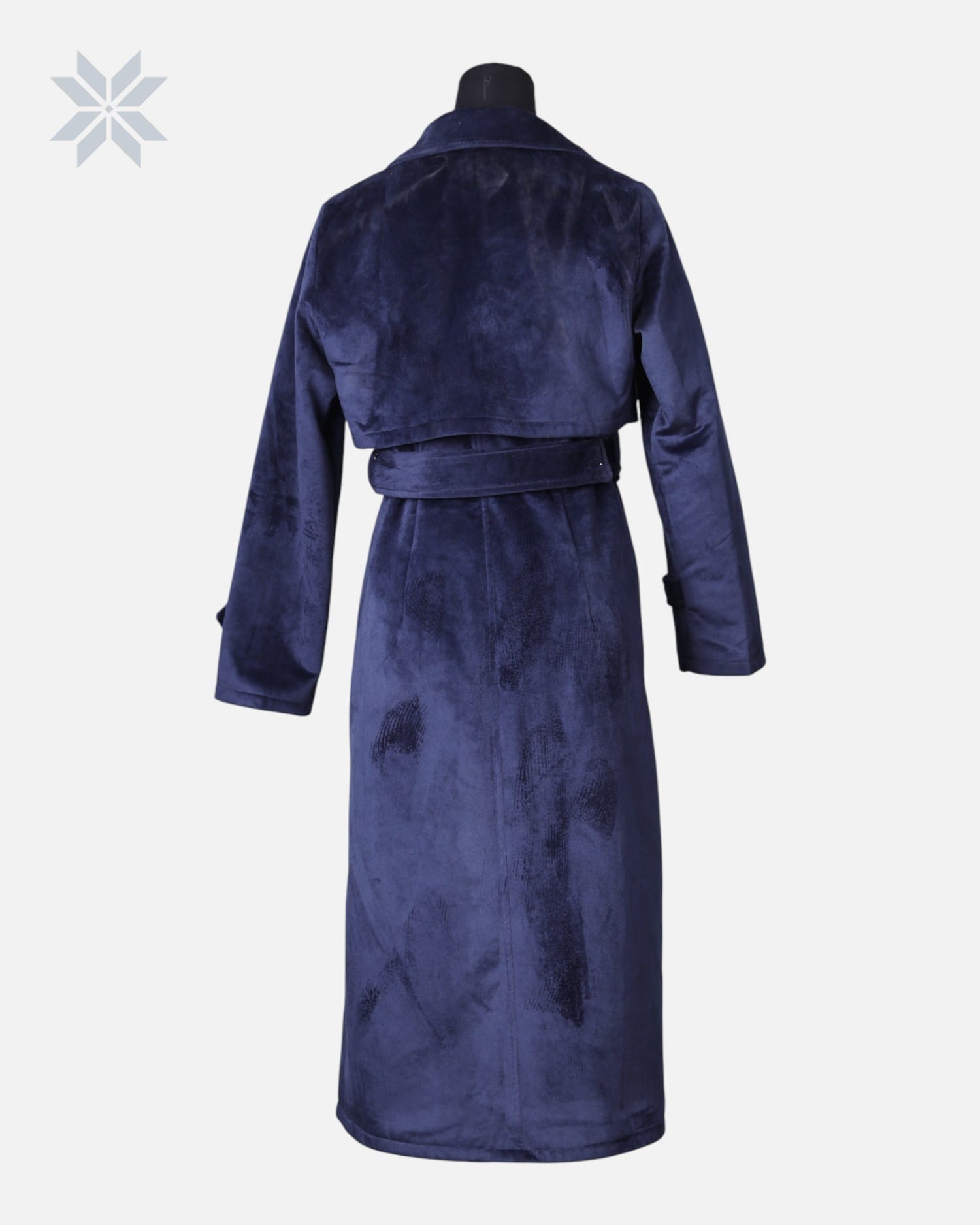 Blue Suede Long Coat