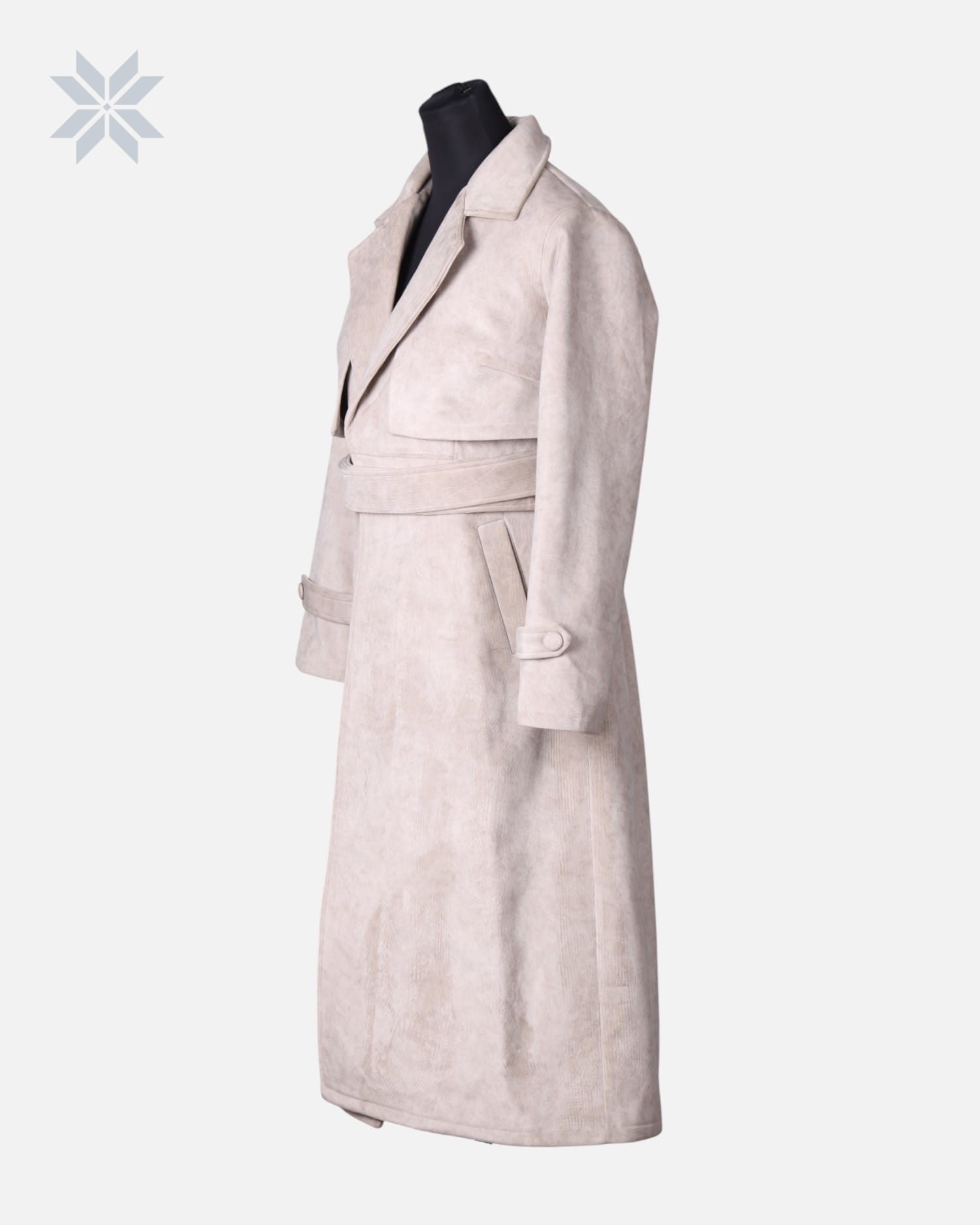 Classic Women’s Suede Long Coat Handmade