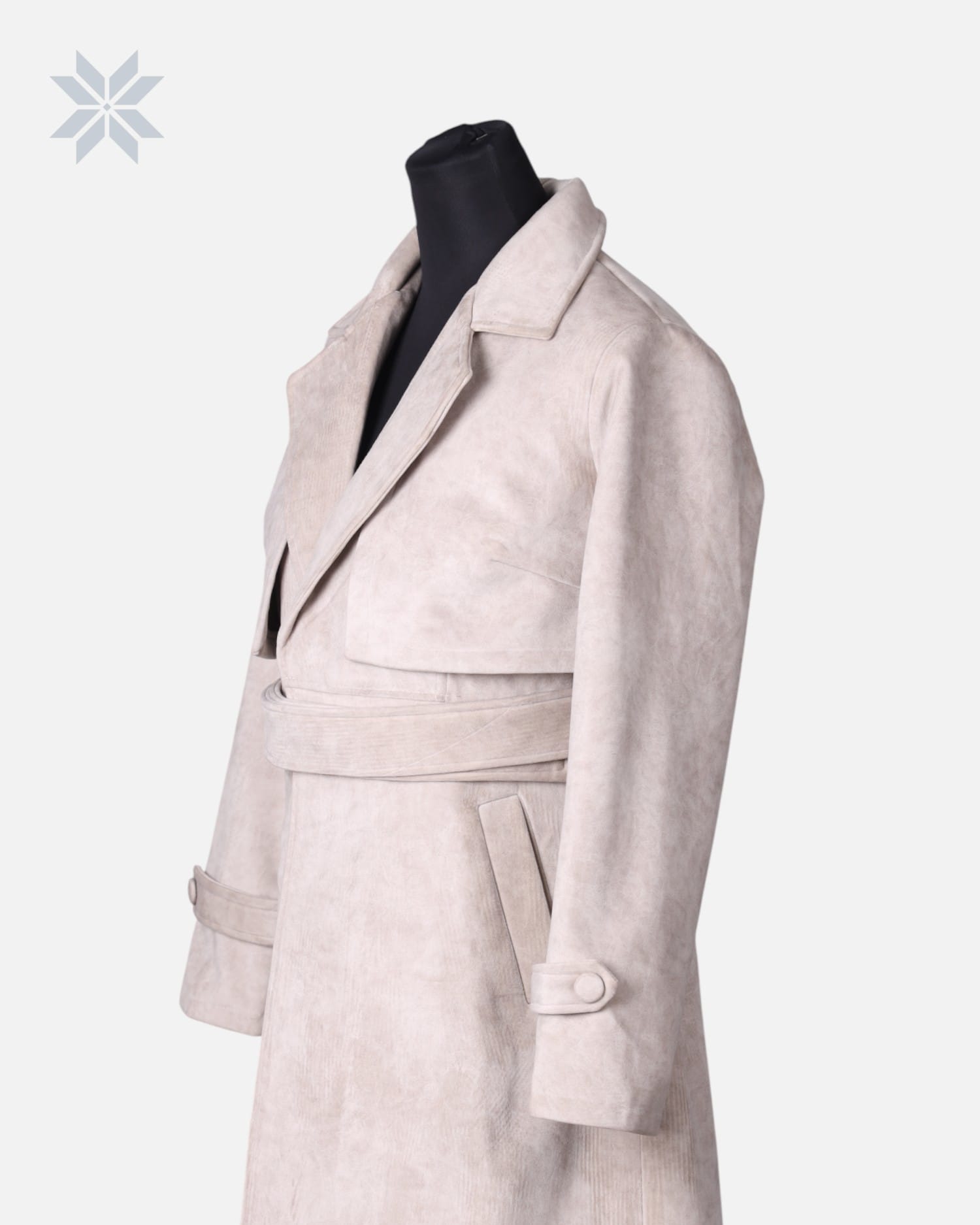 Classic Women’s Suede Long Coat Handmade