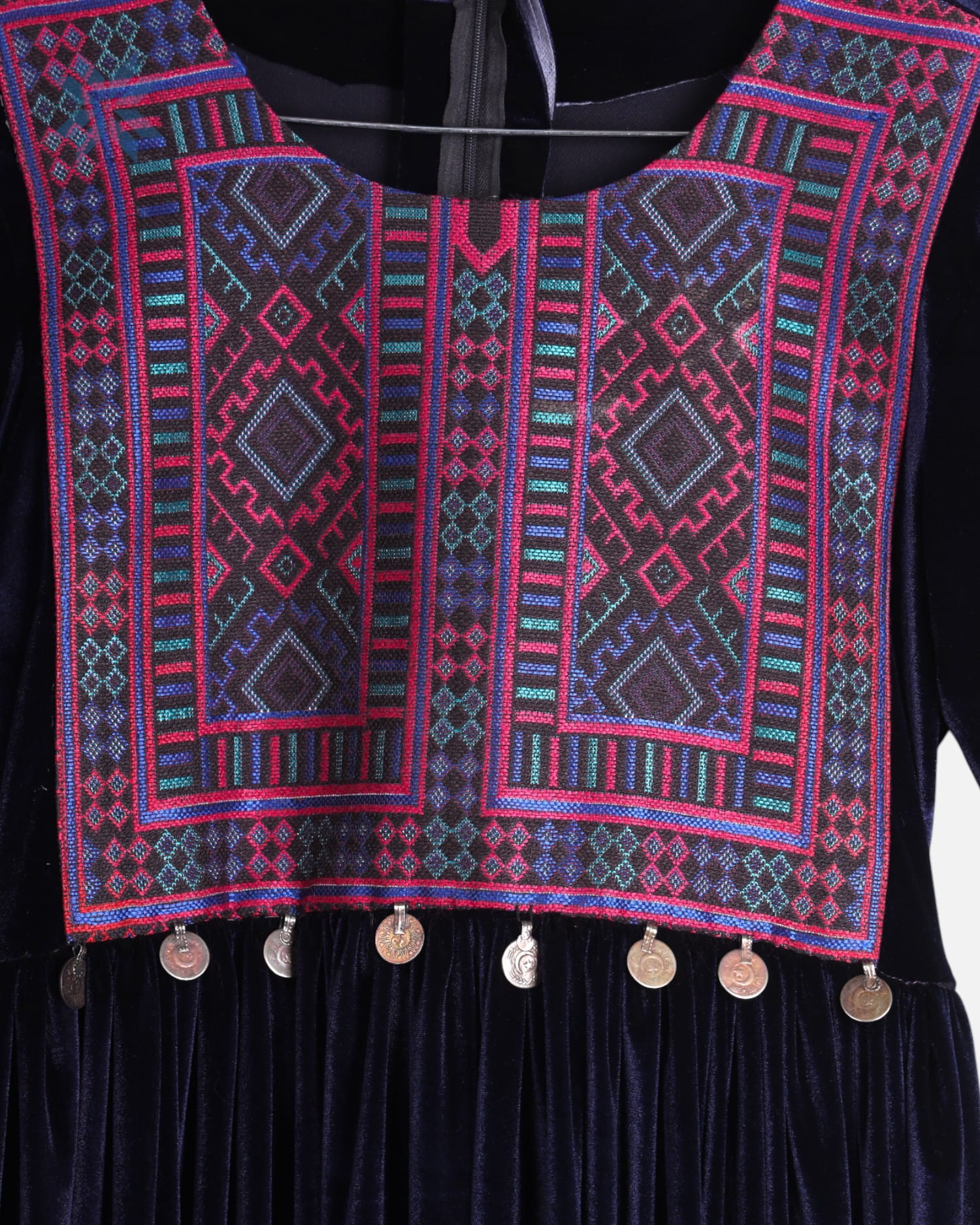 Velvet Afghan Dress for Women