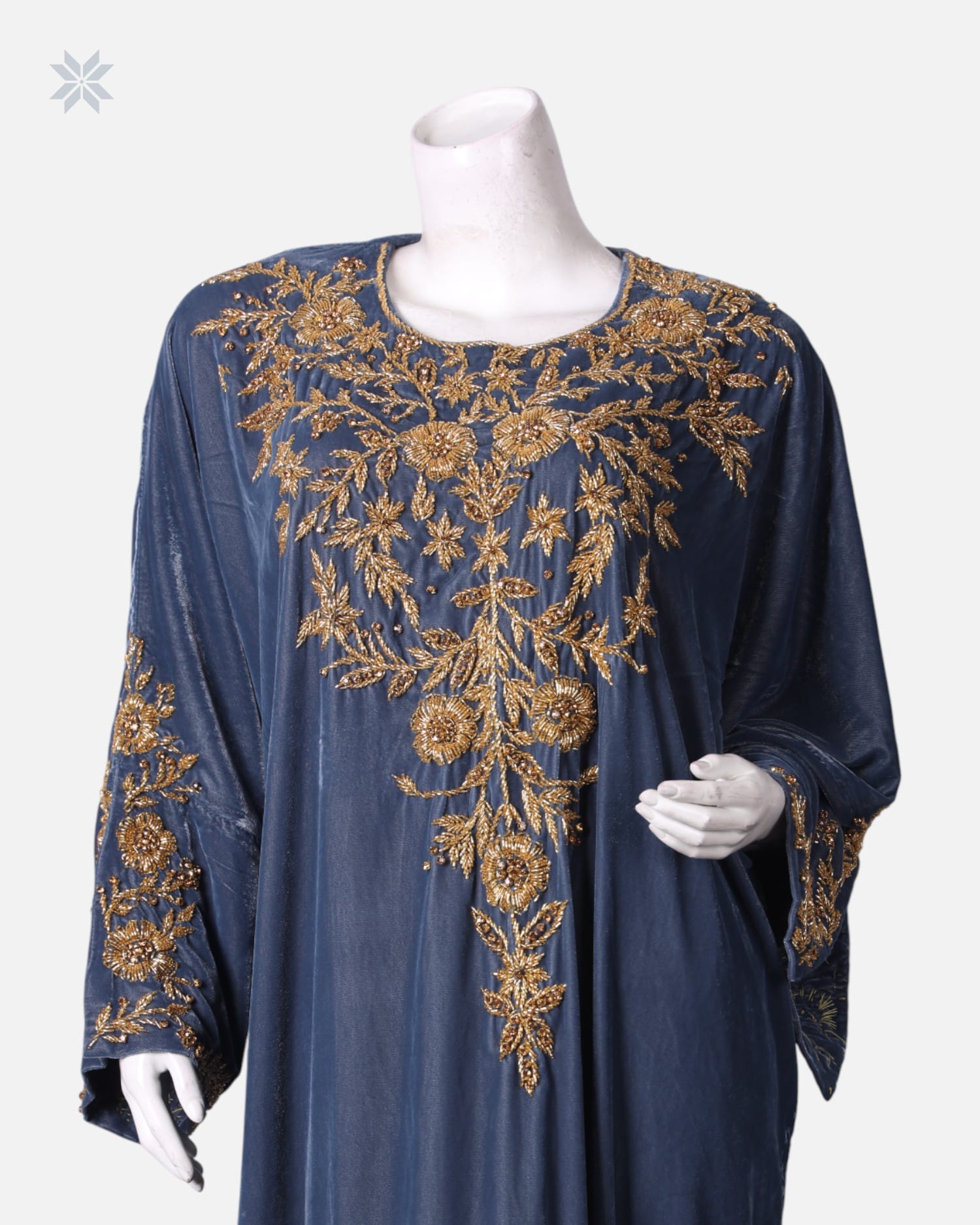 Handmade Embroidered Silk Dress