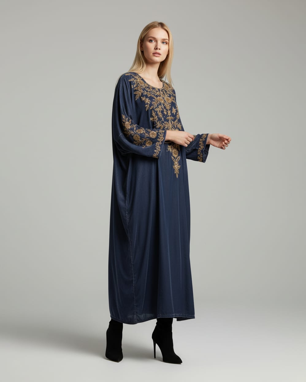 Handmade Embroidered Silk Dress