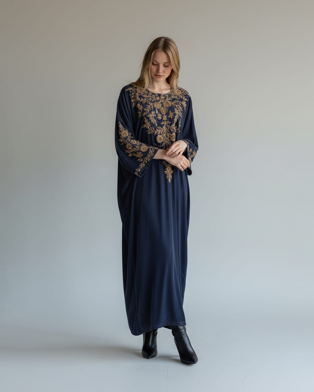 Handmade Embroidered Silk Dress