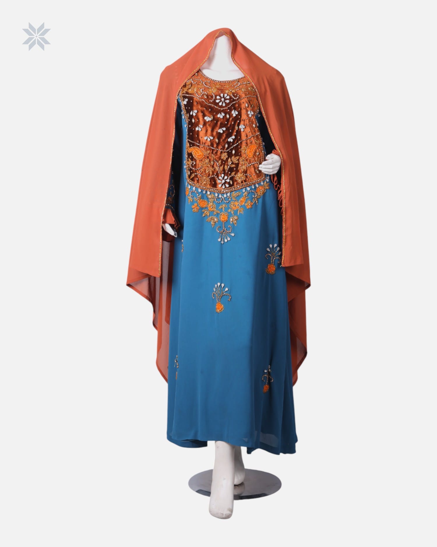 Arabic Long Dress with Beadwork