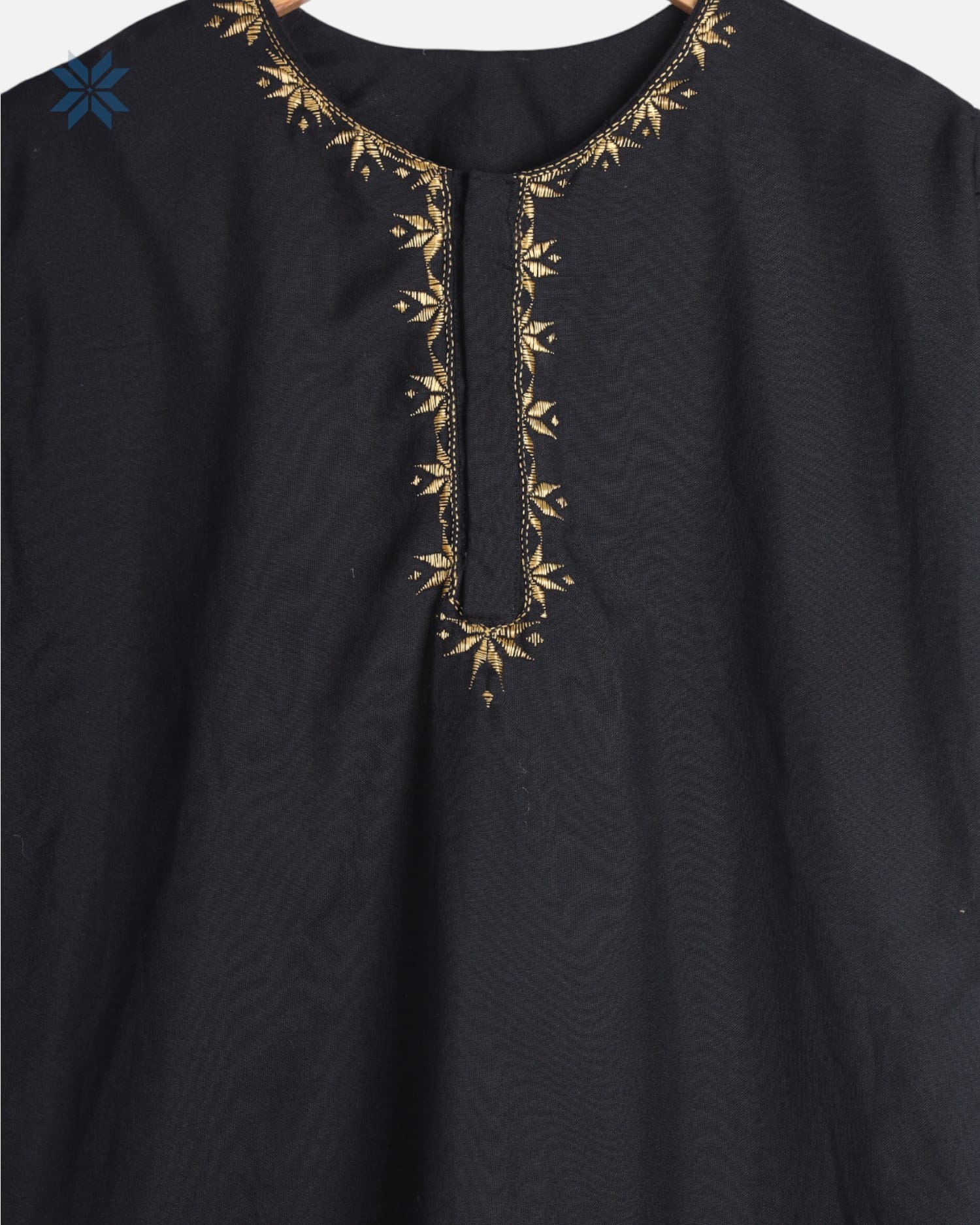 Handmade Embroidered Black Top Handmade Khamaki