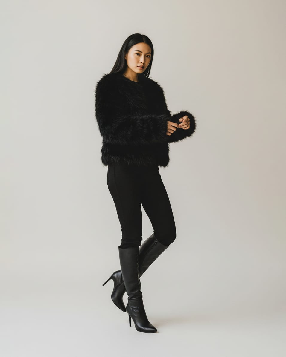 Black Faux Fur Jacket