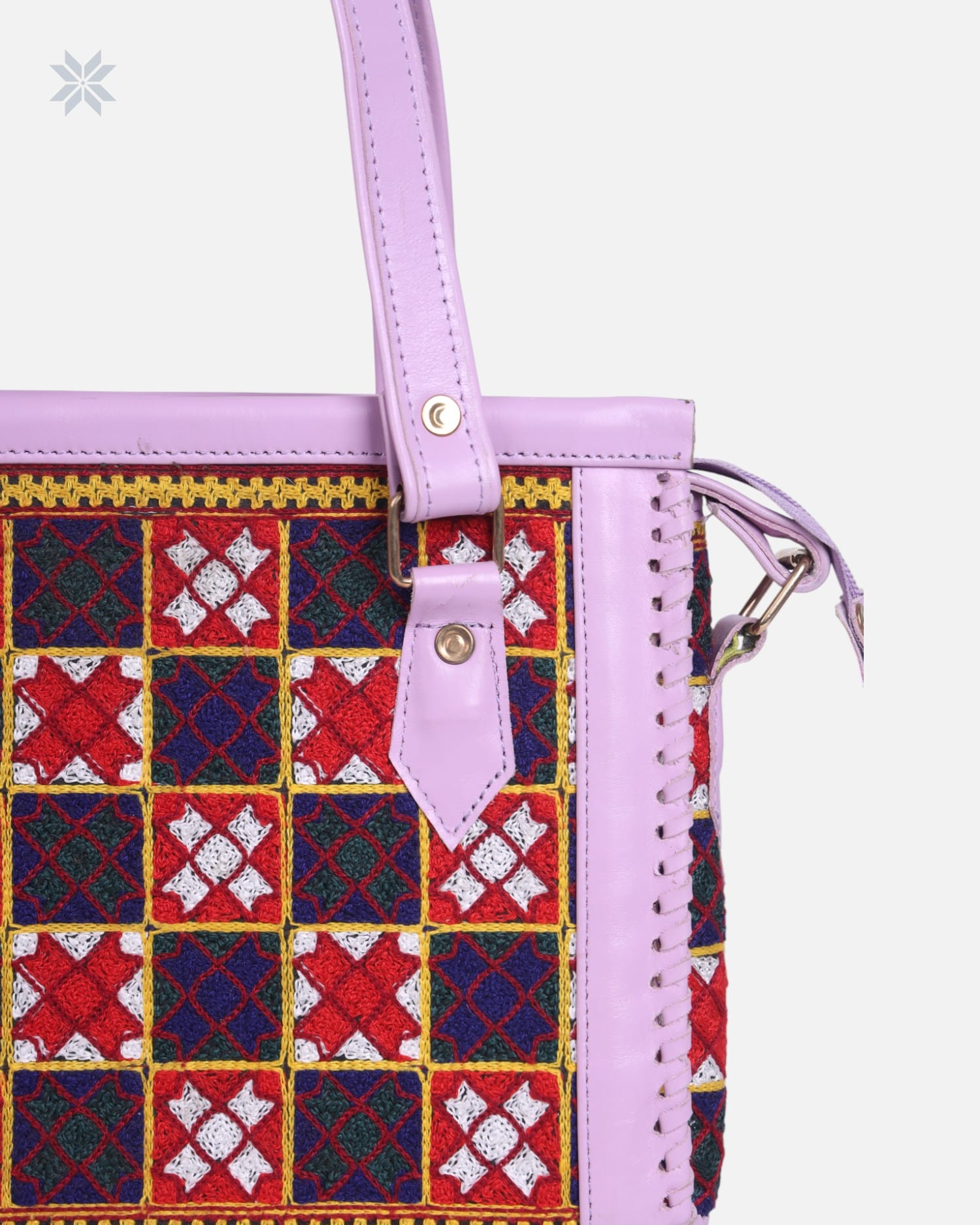 Colorful  Embroidered Leather Bag