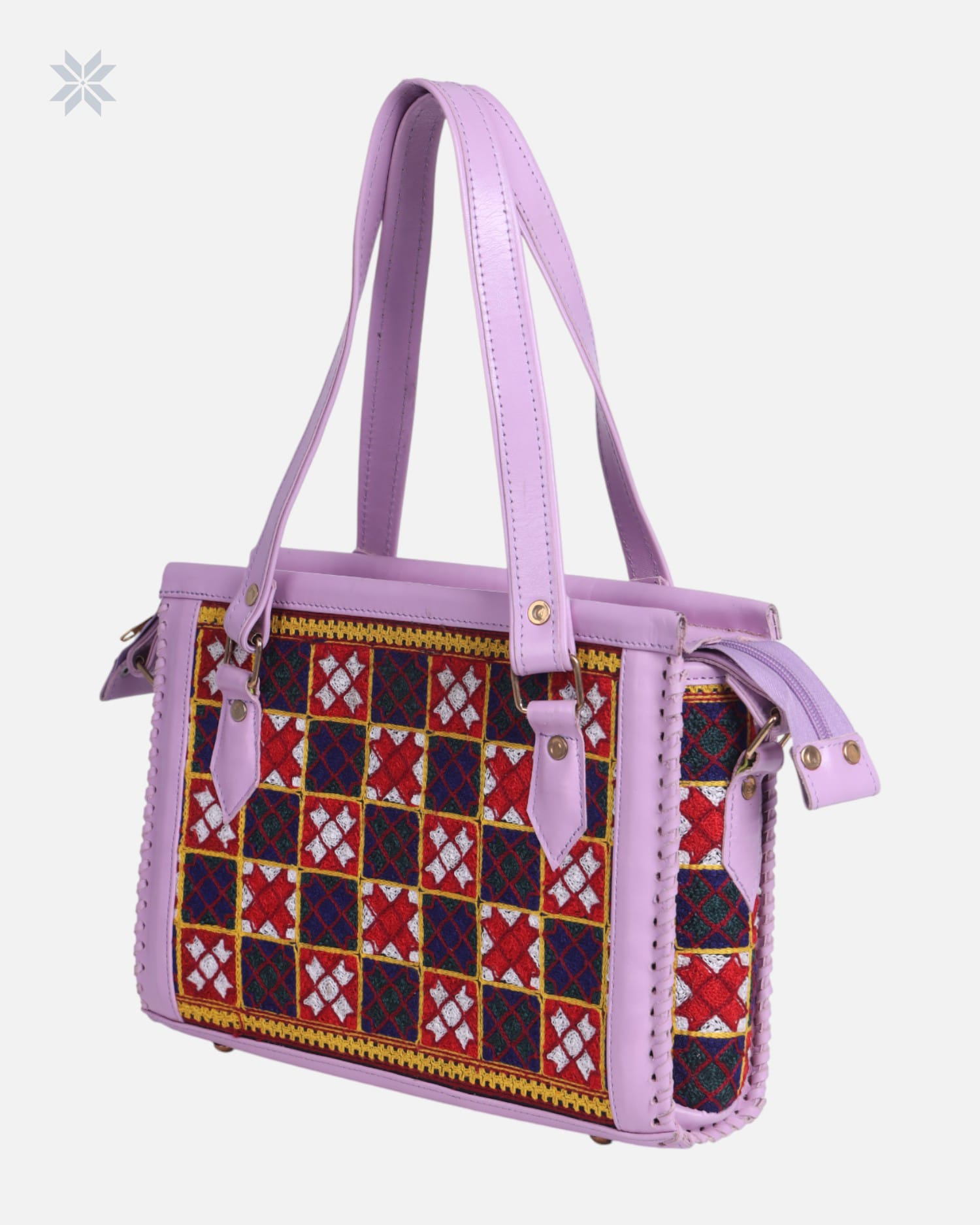 Colorful  Embroidered Leather Bag