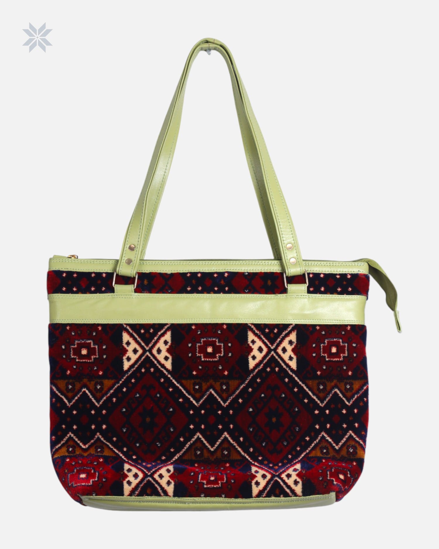 Shani Hand Embroidered Leather Laptop Bag