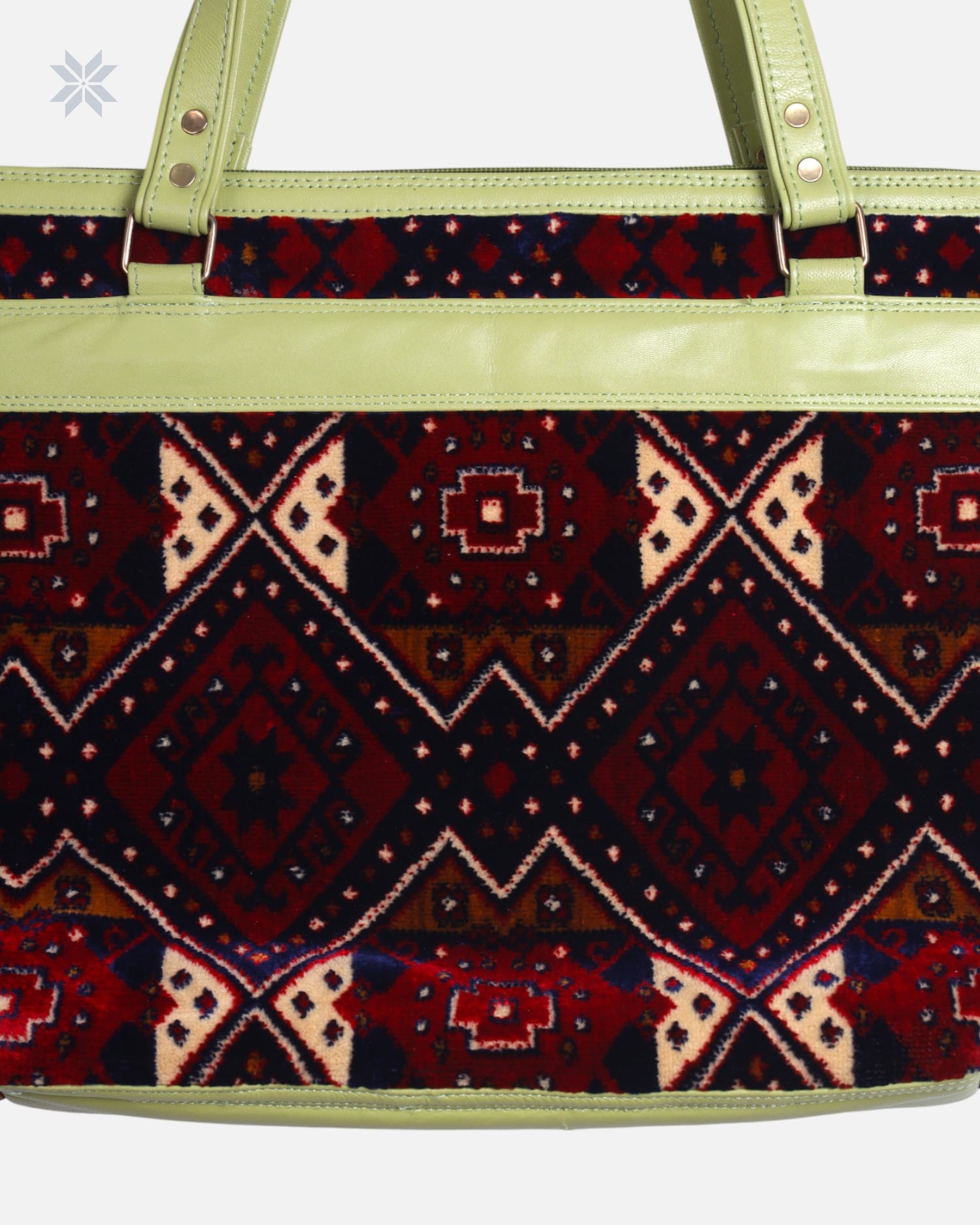 Shani Hand Embroidered Leather Laptop Bag