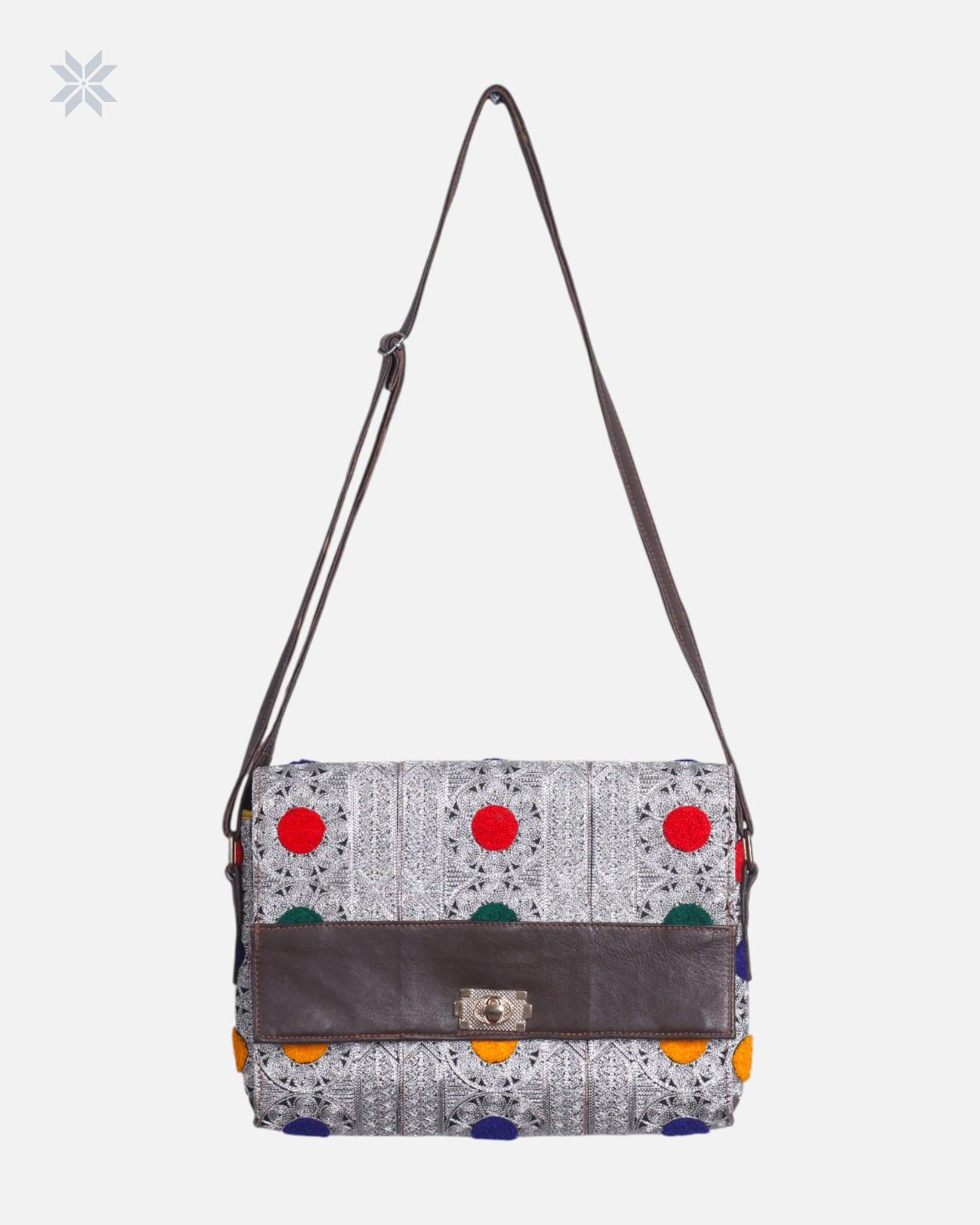 Handmade Floral Leather Bag