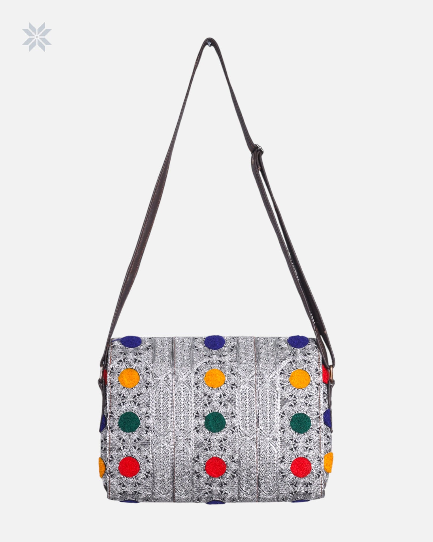 Handmade Floral Leather Bag