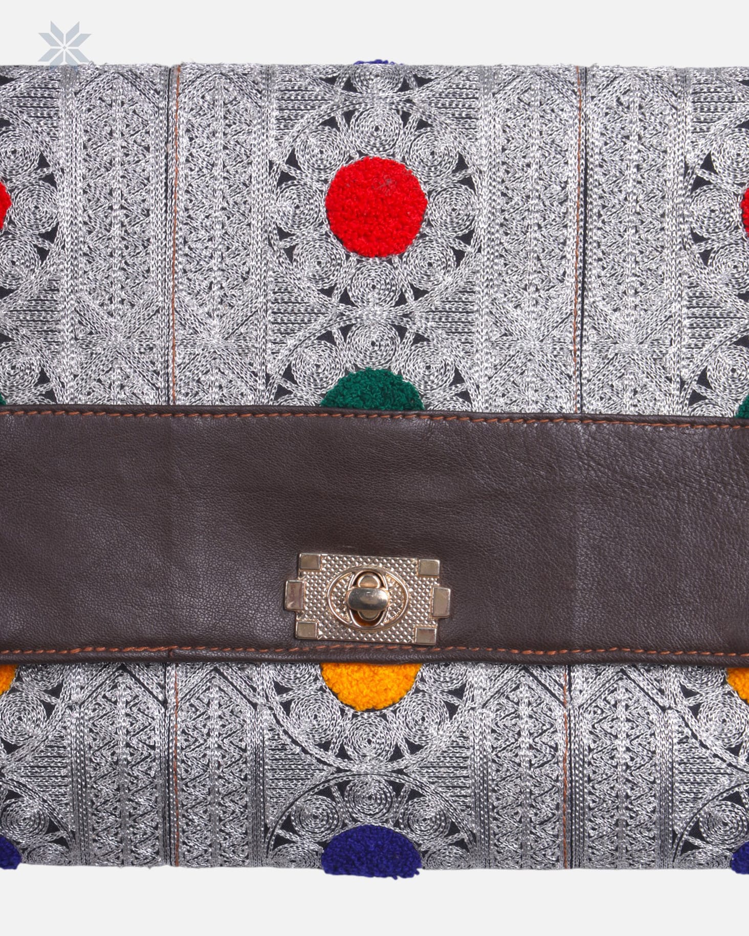 Handmade Floral Leather Bag