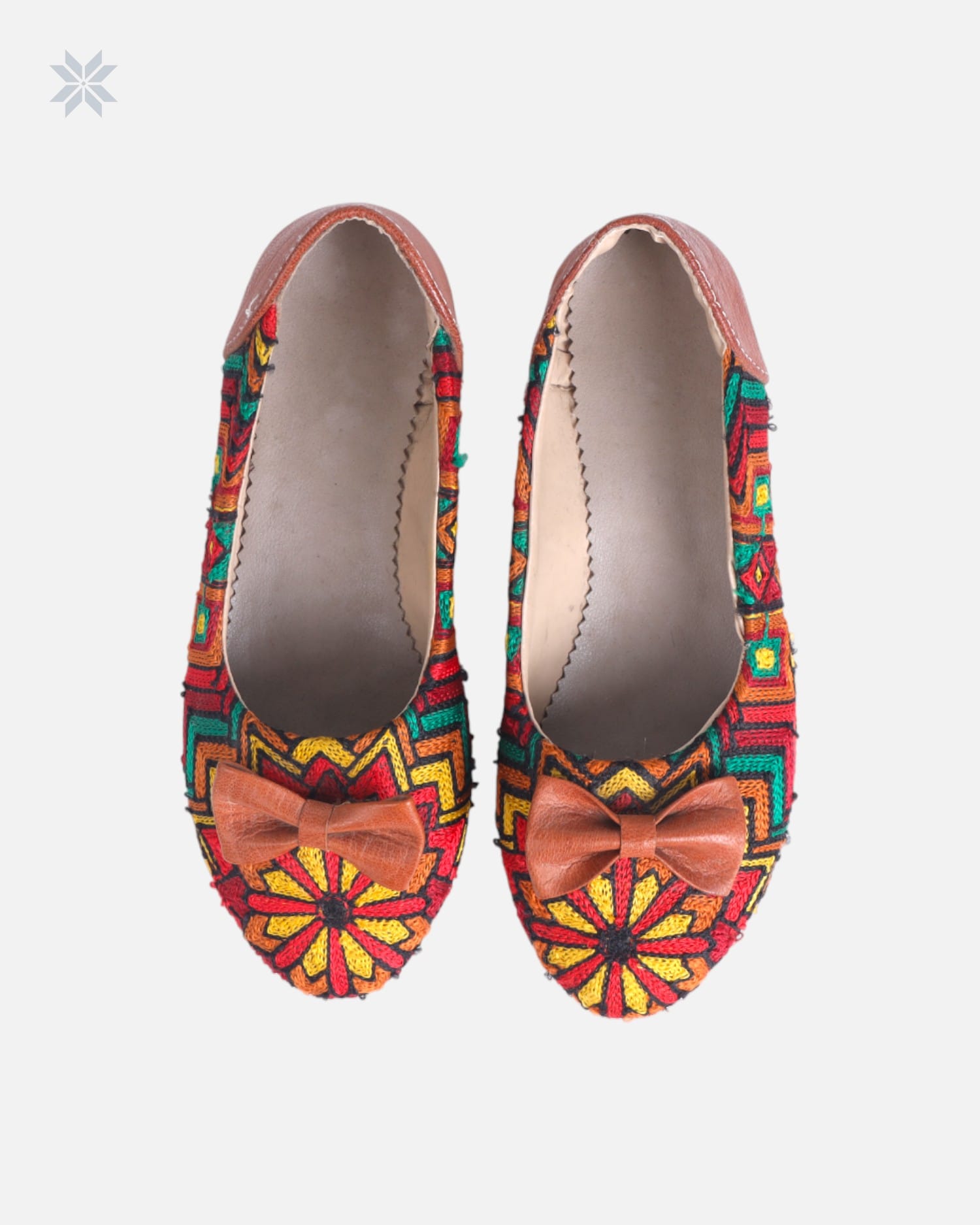 Premium Leather Hand Embroidered Shoes Flats