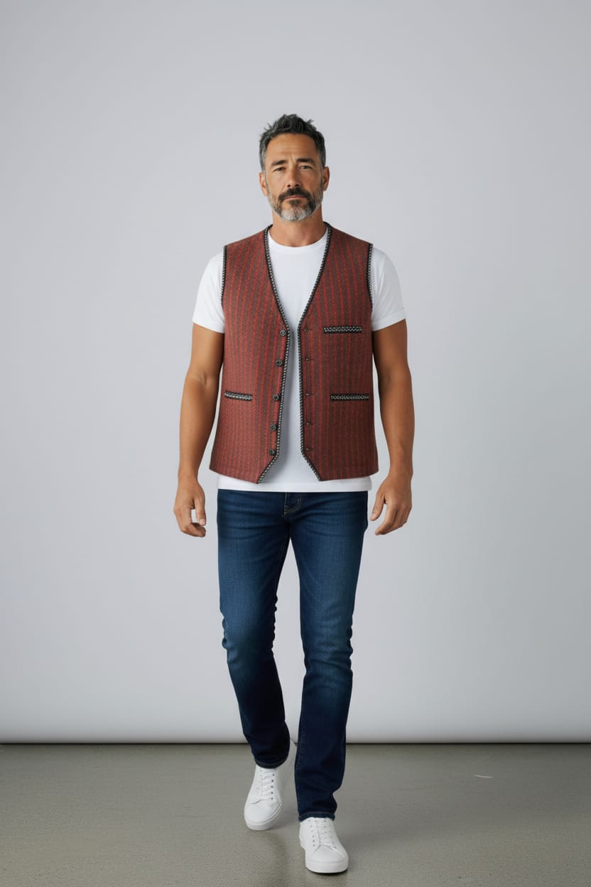 Handmade Afghan Men's Vest