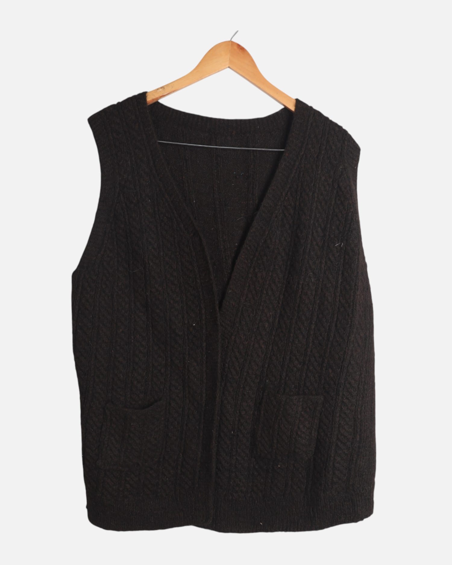 Jacket for Women | Handmade Black Wool Sleeveless Jacket Vest