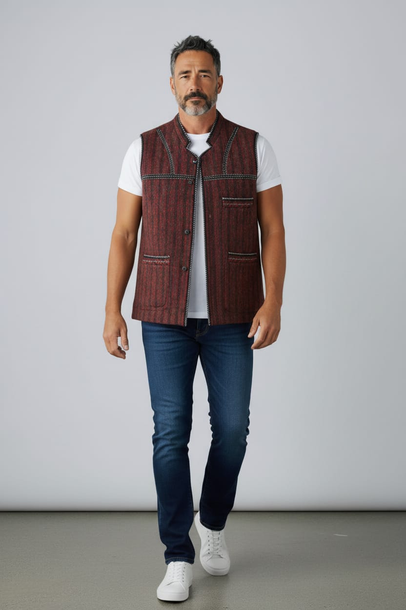 Men’s Handcrafted Woolen Vest