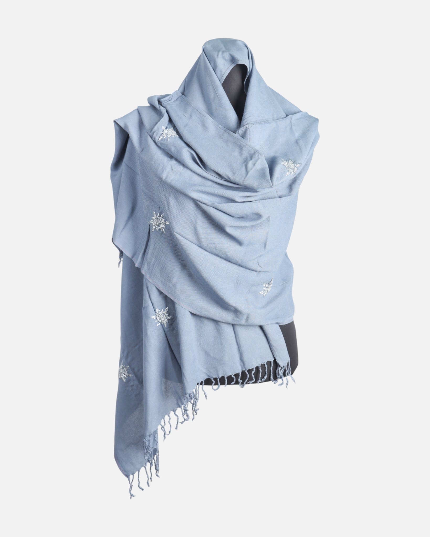 Elegant Women’s Embroidered Cotton Scarf