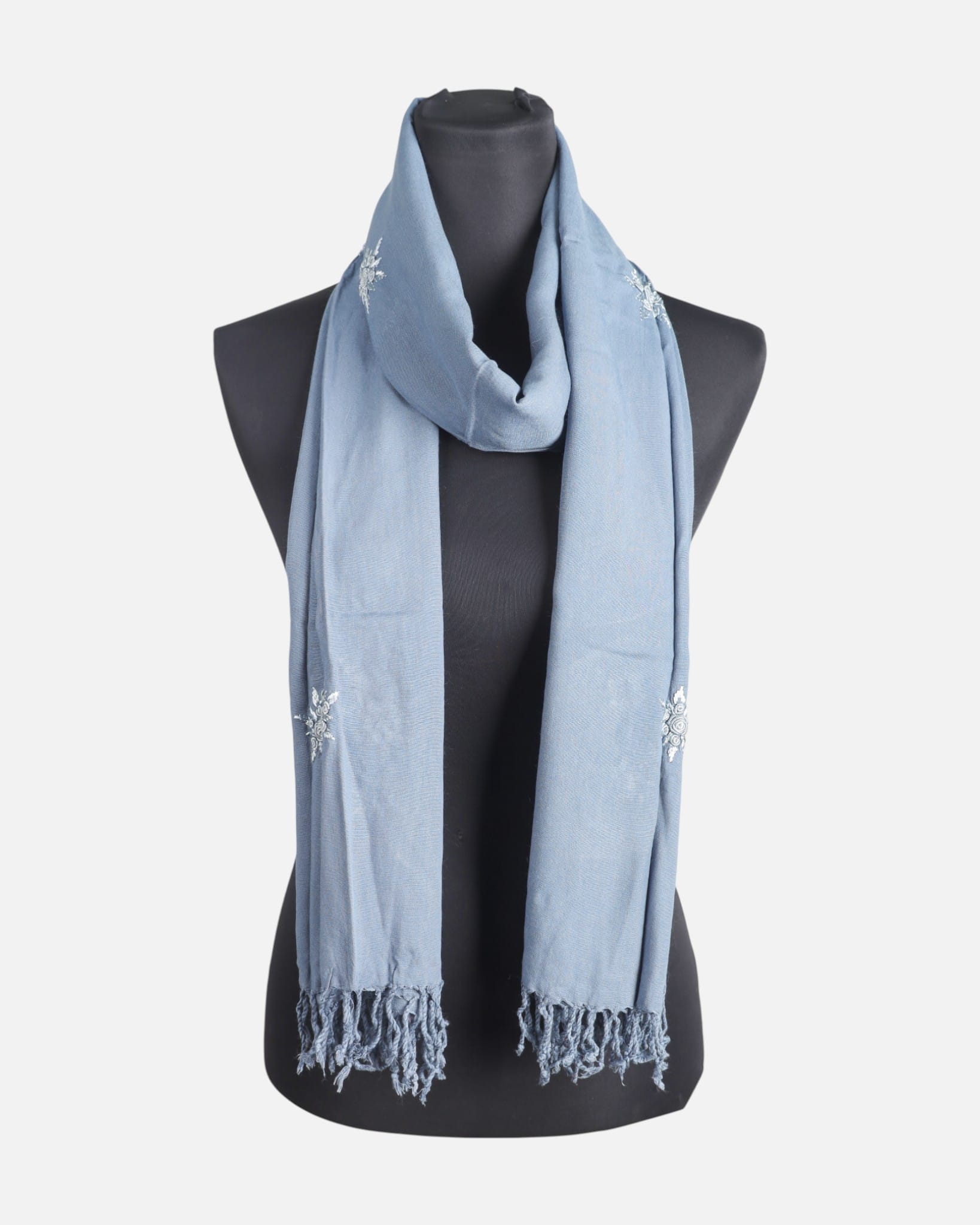 Elegant Women’s Embroidered Cotton Scarf